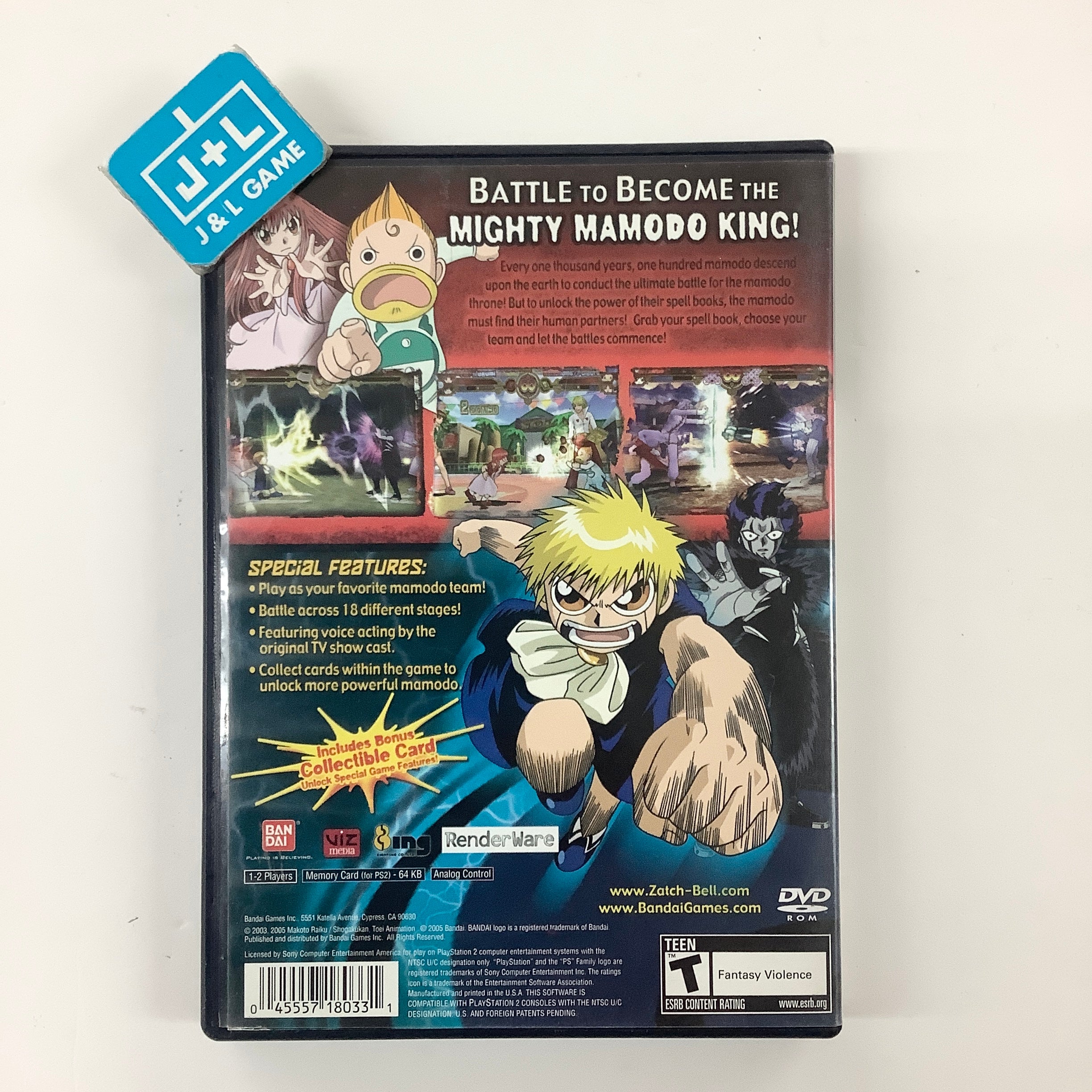 Zatchbell Mamodo Battles - (PS2) PlayStation 2 [Pre-Owned] Video Games BANDAI NAMCO Entertainment