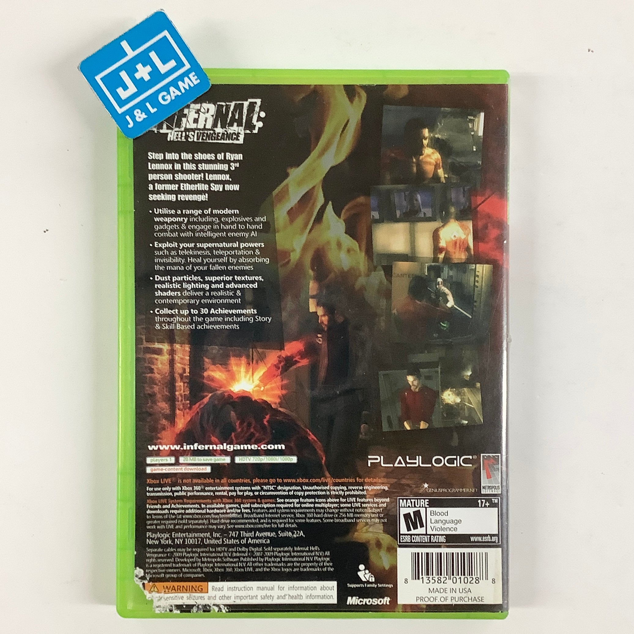 Infernal: Hell's Vengeance - Xbox 360 [Pre-Owned] Video Games Playlogic