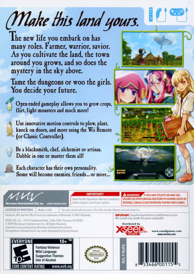 Rune Factory Frontier - Nintendo Wii [Pre-Owned] Video Games Natsume