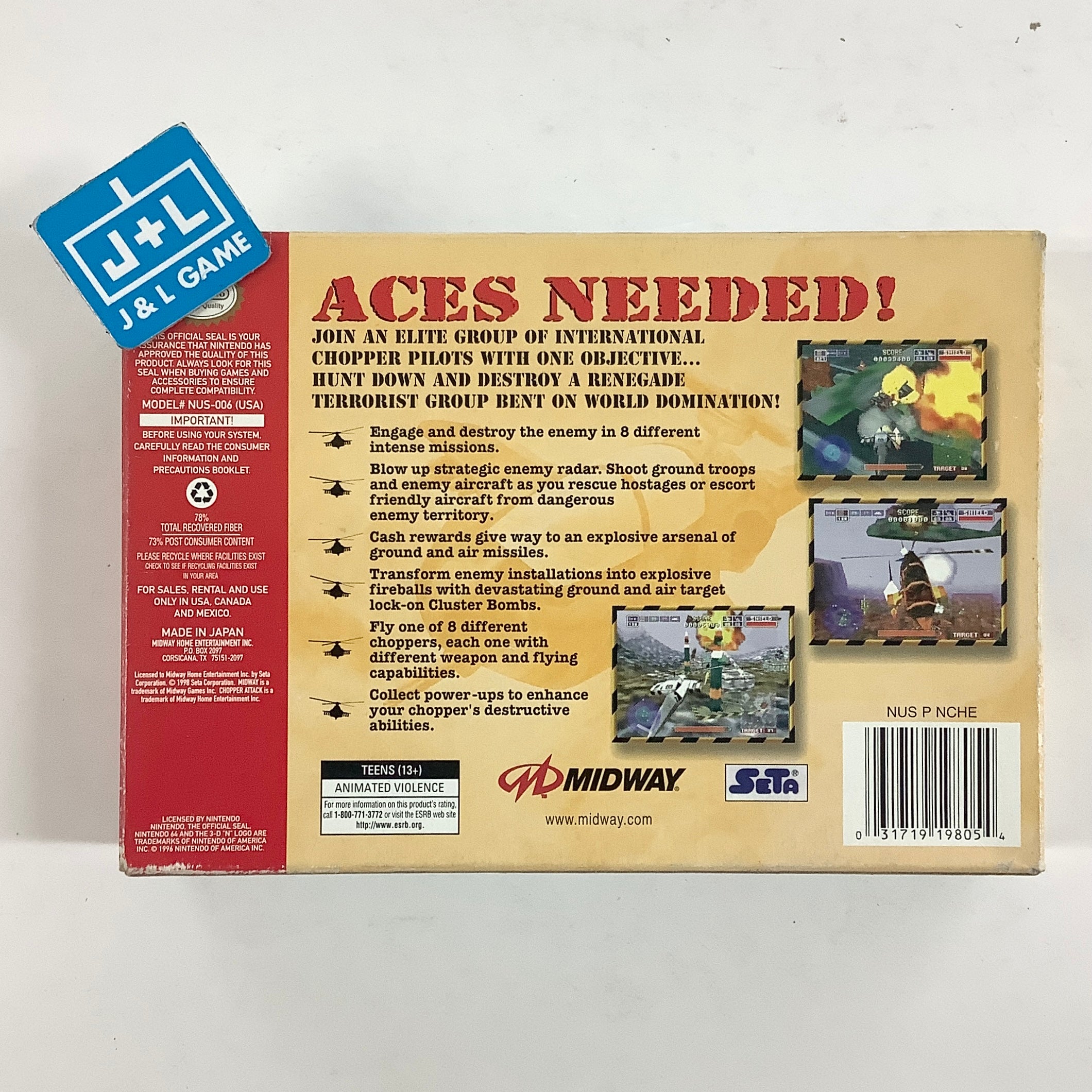 Chopper Attack - (N64) Nintendo 64 [Pre-Owned] Video Games Midway