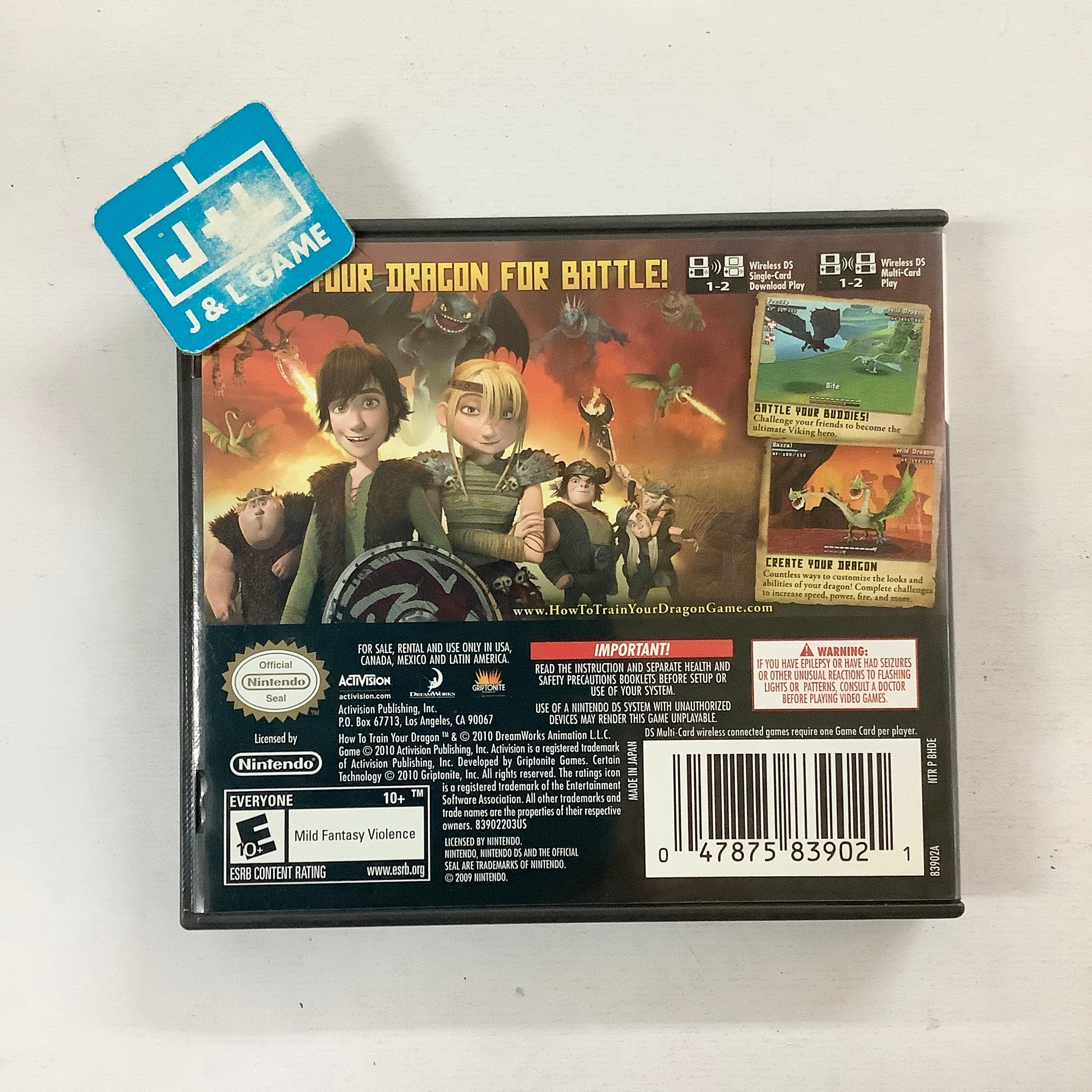 How to Train Your Dragon - (NDS) Nintendo DS [Pre-Owned] Video Games Activision   