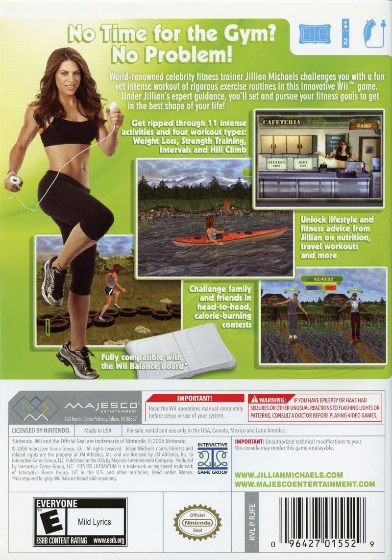 Jillian Michaels' Fitness Ultimatum 2009 - Nintendo Wii [Pre-Owned] Video Games Majesco