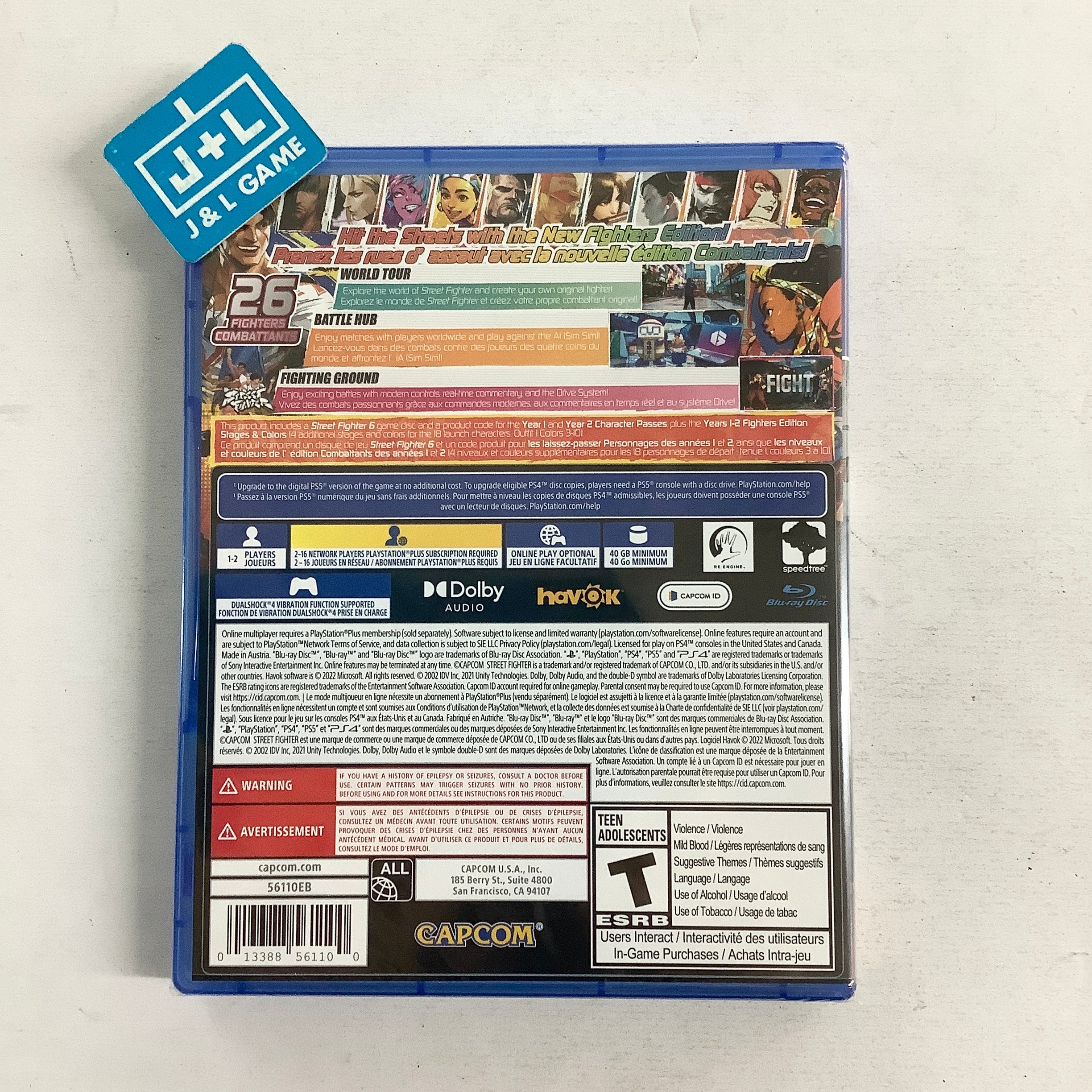 Street Fighter 6 (Years 1-2 Fighters Edition) - (PS4) PlayStation 4 Video Games Capcom
