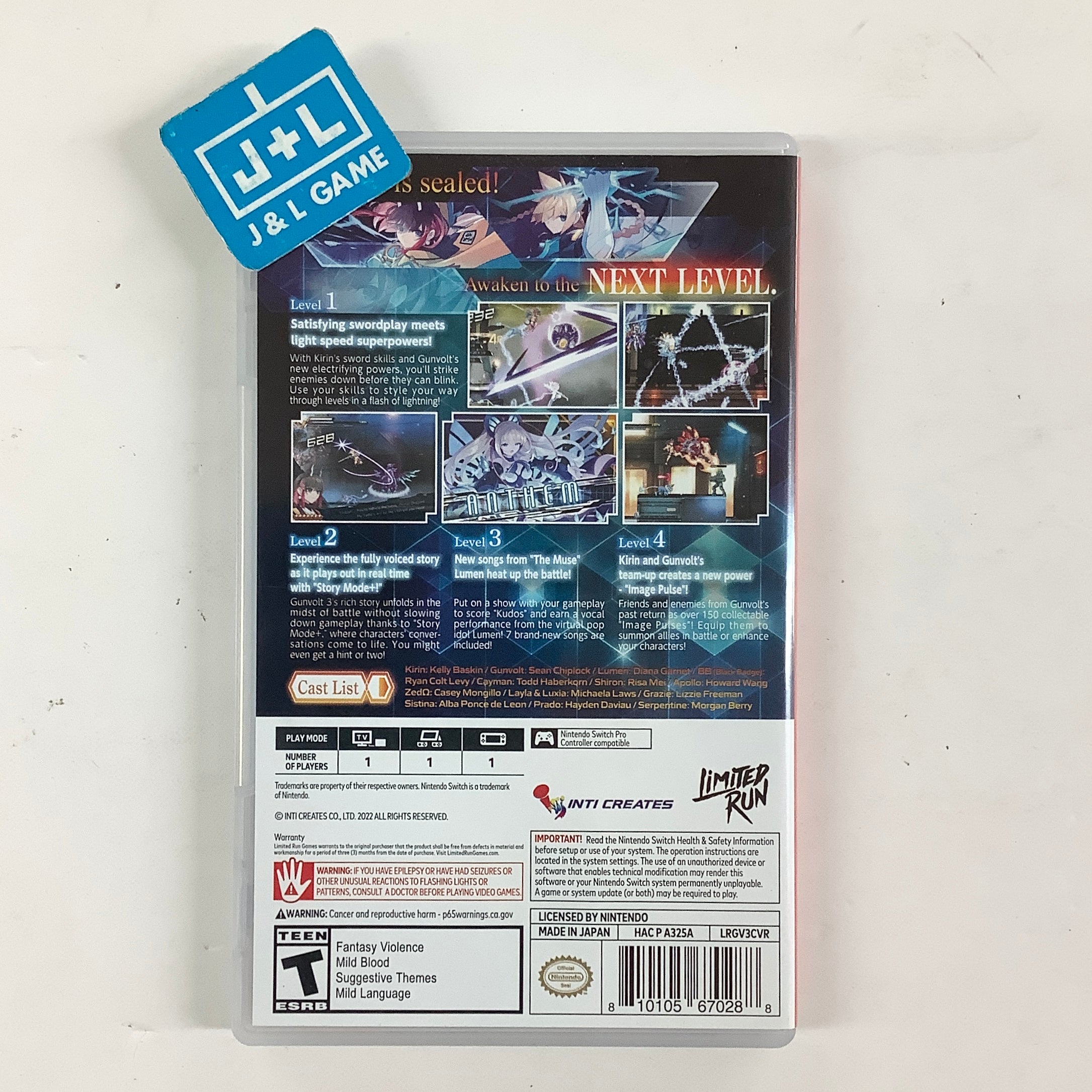 Azure Striker Gunvolt 3 - (NSW) Nintendo Switch [Pre-Owned] Video Games Limited Run Games