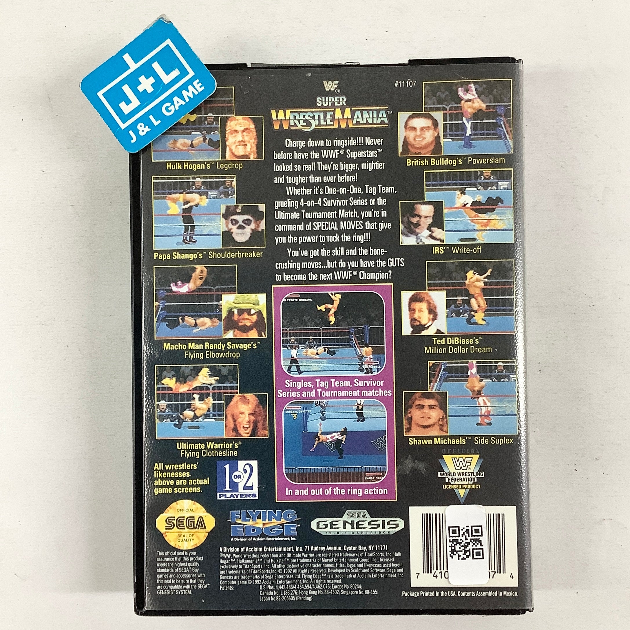 WWF Super WrestleMania - (SG) SEGA Genesis [Pre-Owned] Video Games Flying Edge