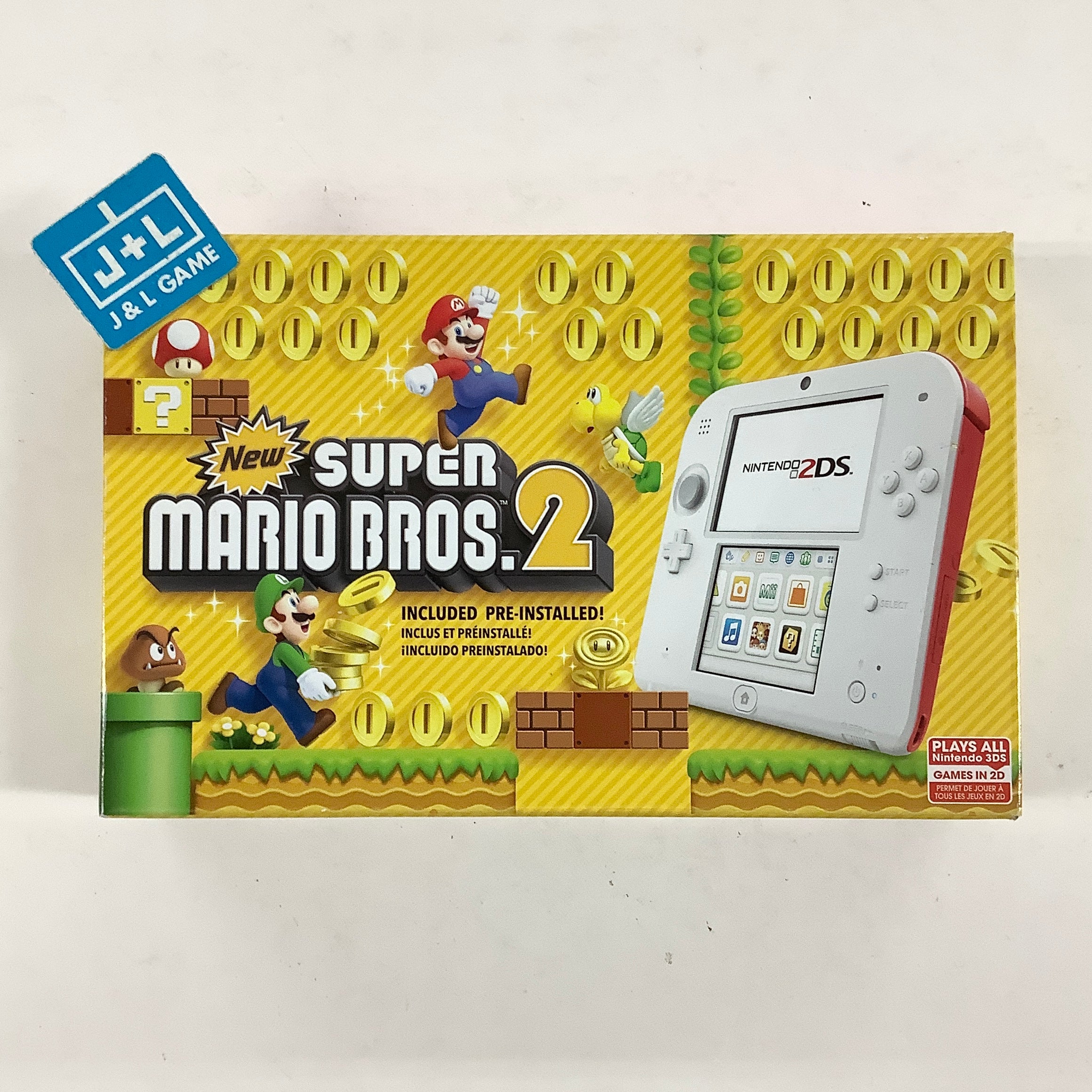 Nintendo 2DS Console (Scarlet Red) with New Super Mario Bros. 2 (Game Pre-Installed) - Nintendo 3DS Consoles Nintendo