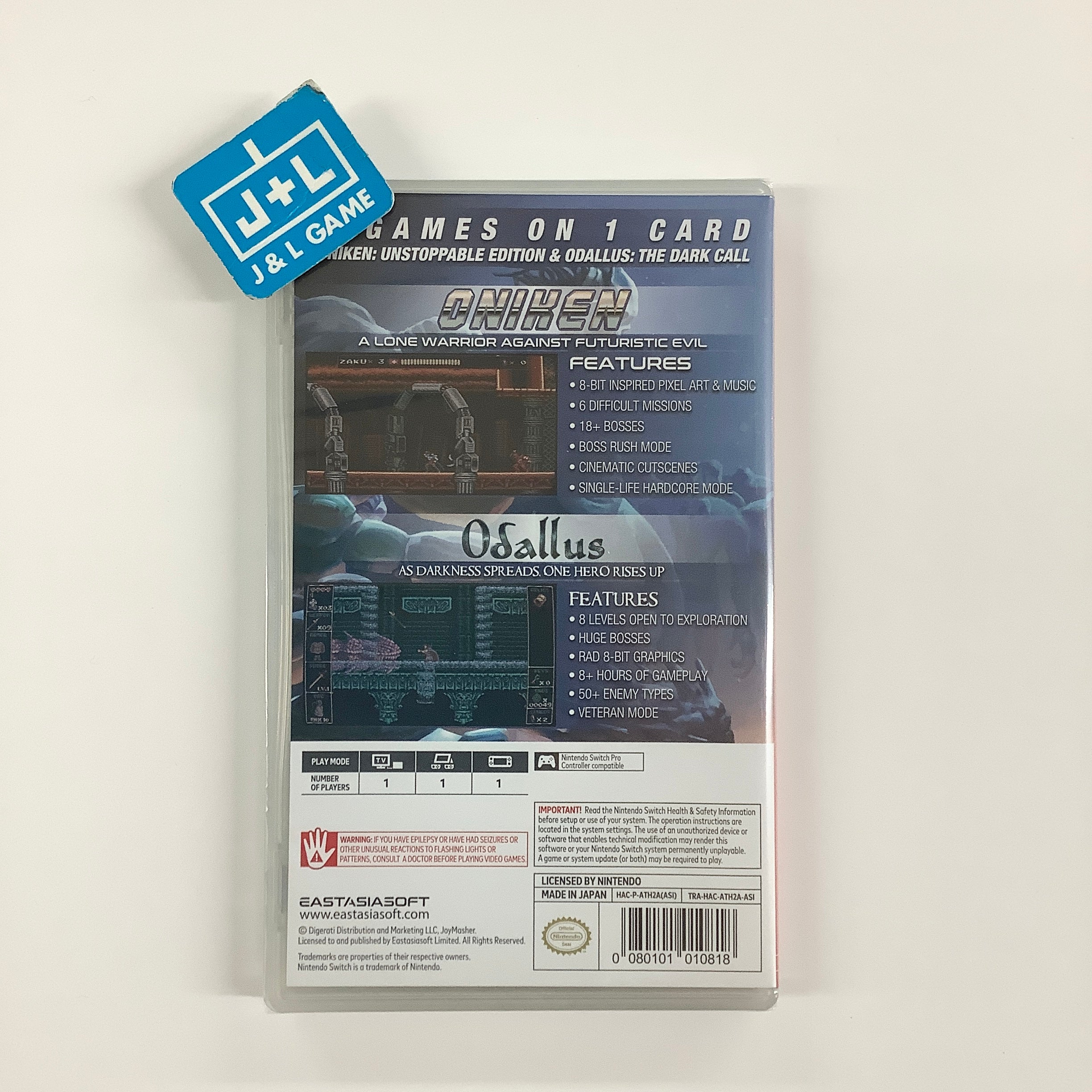 Oniken + Odallus Collection - (NSW) Nintendo Switch (Asia Import) Video Games EastAsiaSoft