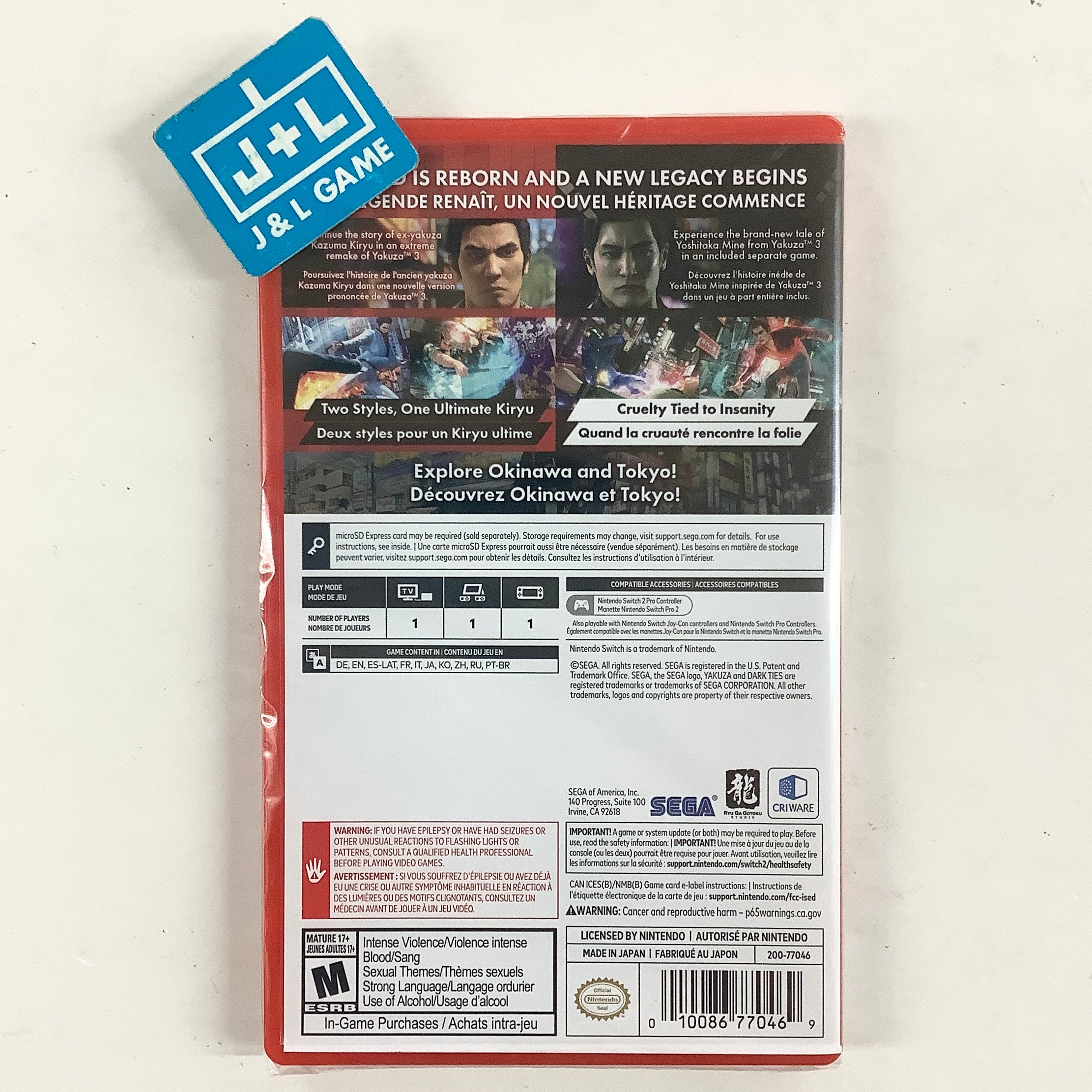 Yakuza Kiwami 3 & Dark Ties - (NS2) Nintendo Switch 2 Video Games SEGA