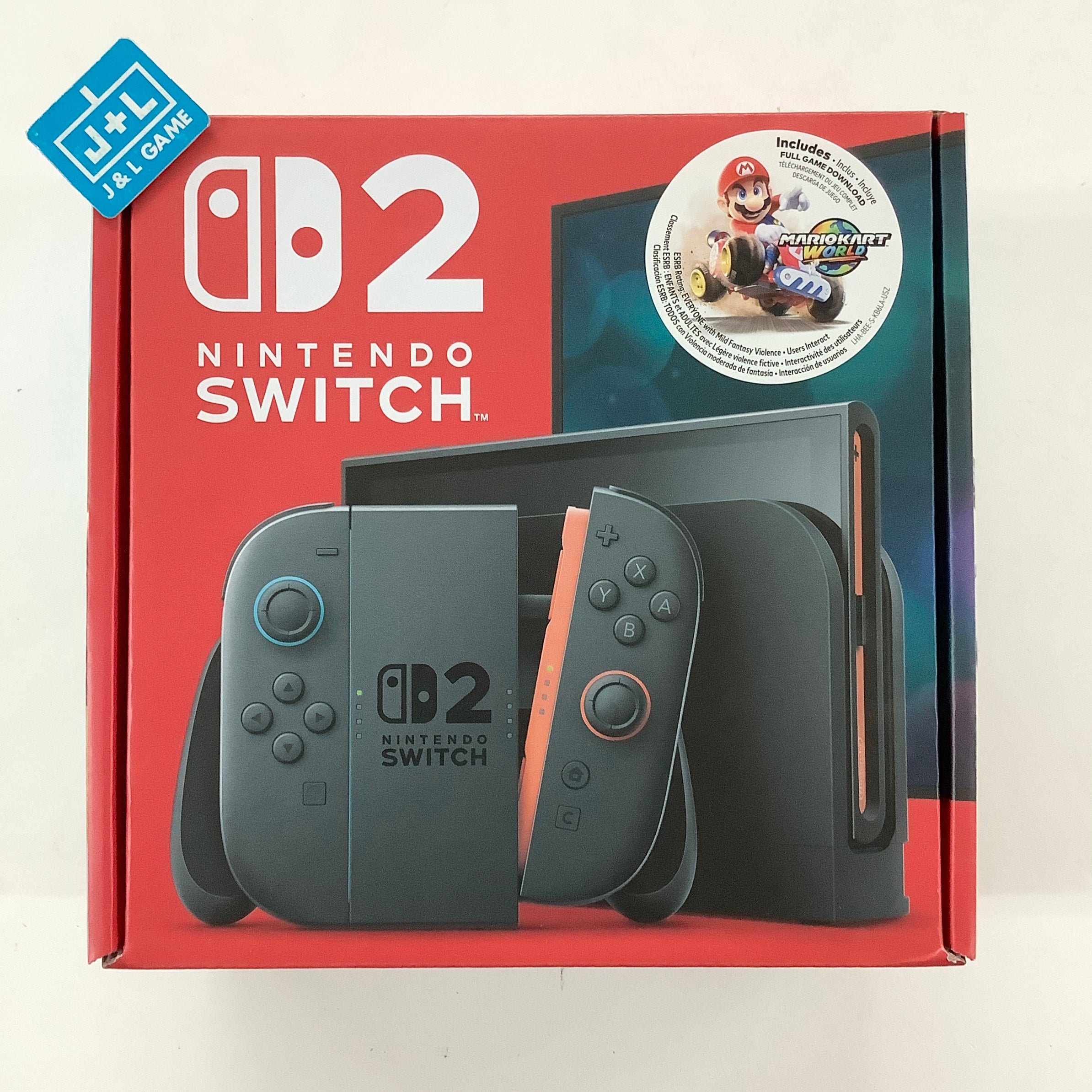 Nintendo Switch 2 (Light Blue/Light Red) (Mario Kart World Bundle) - (NS2) Nintendo Switch 2