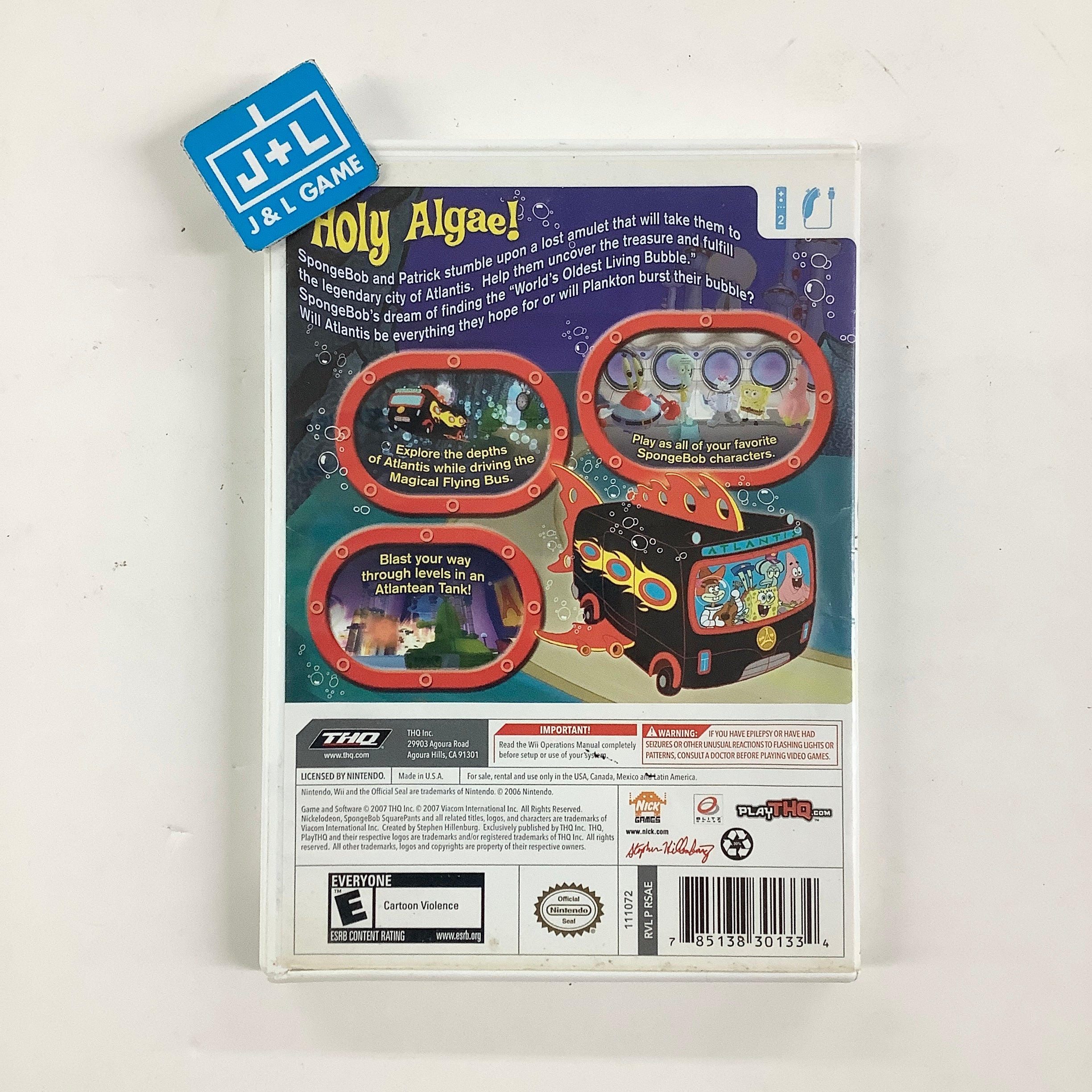 Spongebob's: Atlantis Squarepantis - Nintendo Wii [Pre-Owned] Video Games THQ
