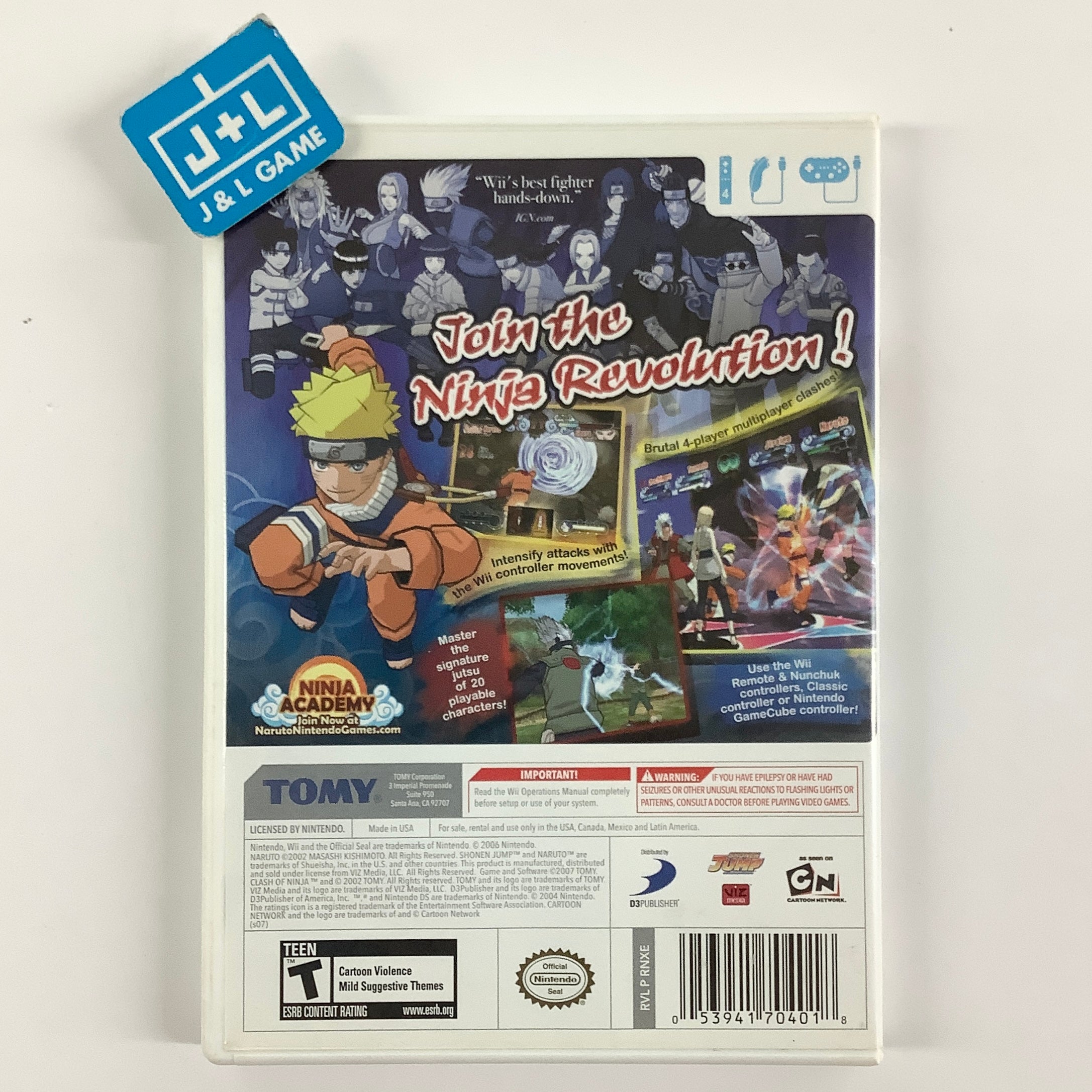 Naruto: Clash of Ninja Revolution - Nintendo Wii [Pre-Owned] Video Games BANDAI NAMCO Entertainment