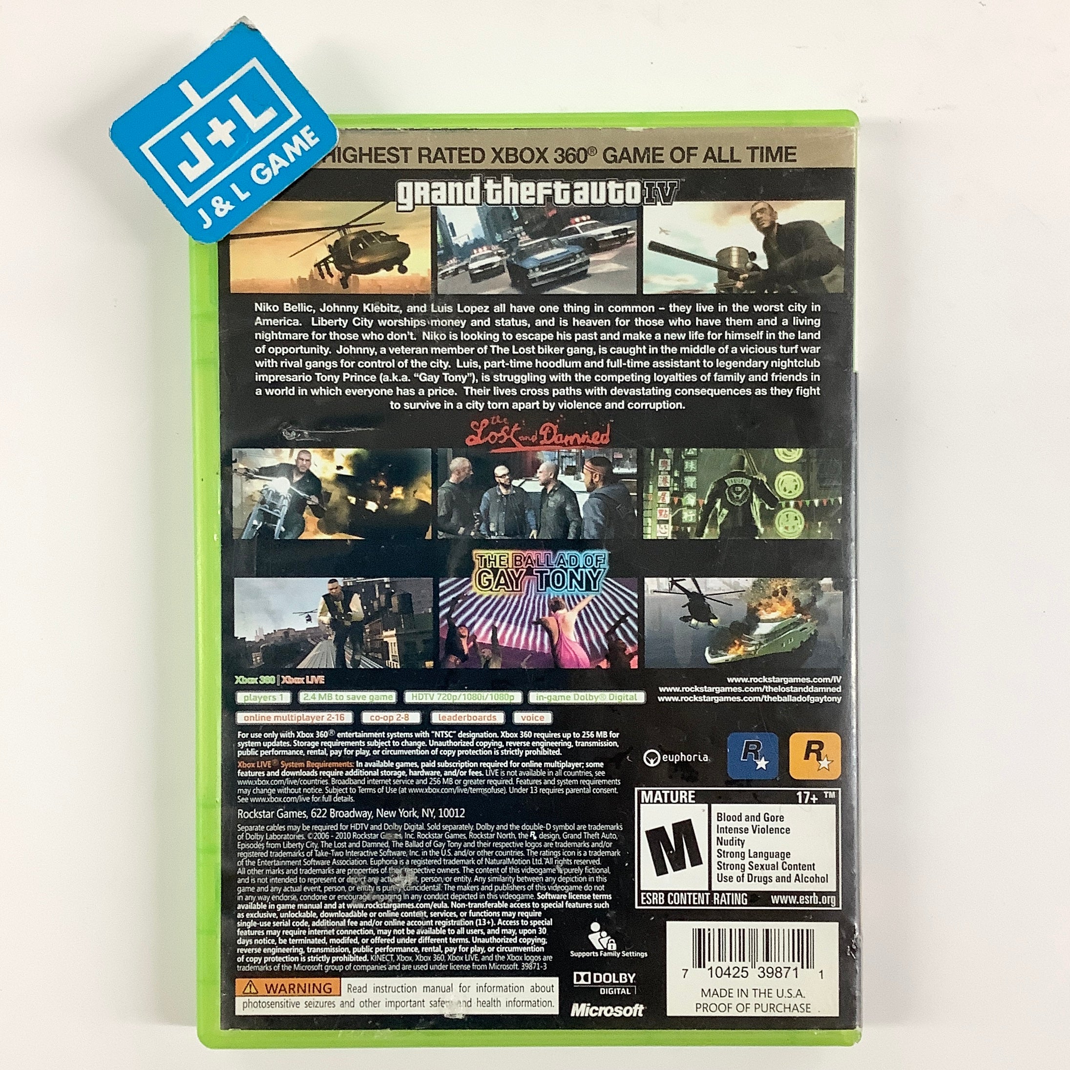 Grand Theft Auto IV: The Complete Edition - Xbox 360 [Pre-Owned] Video Games Rockstar Games