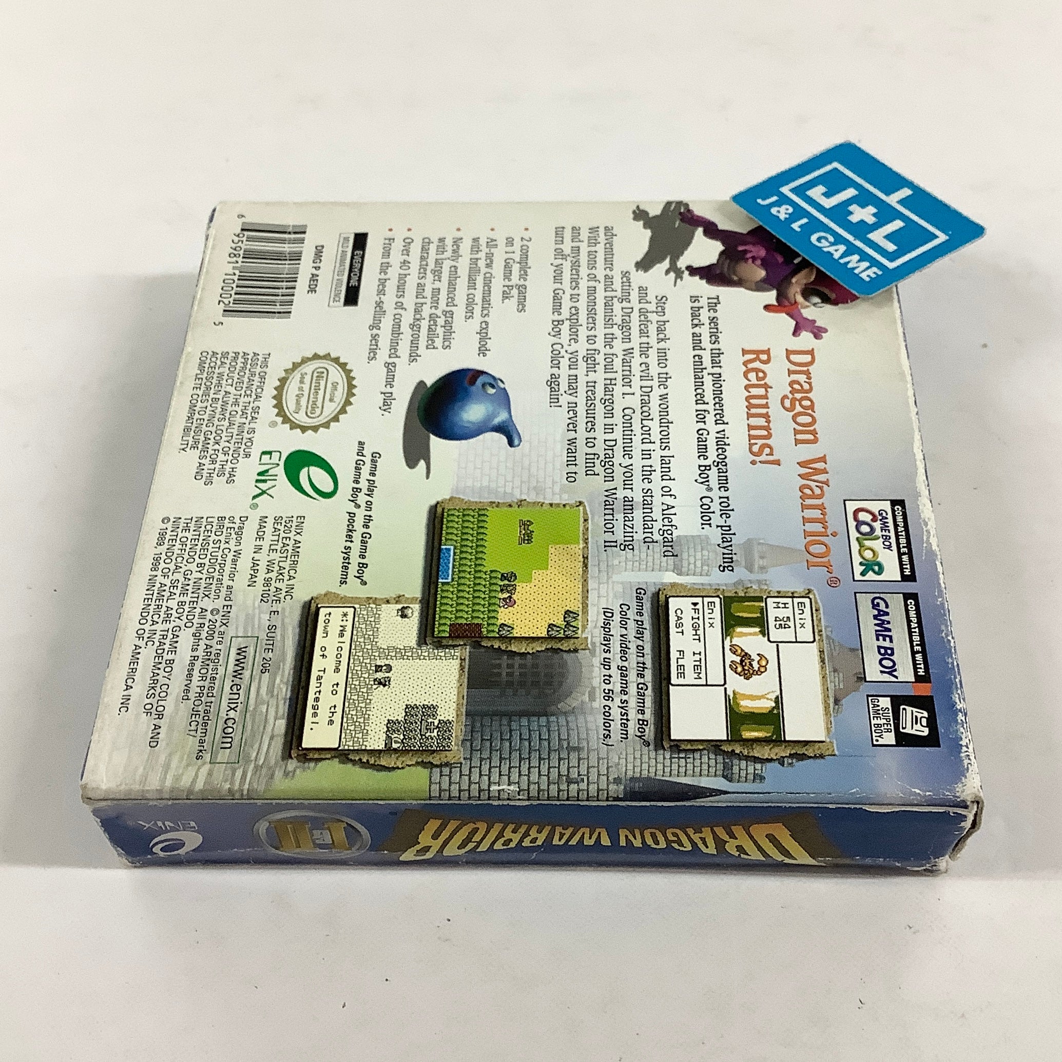Dragon Warrior I & II - (GBC) Game Boy Color [Pre-Owned] Video Games Enix Corporation