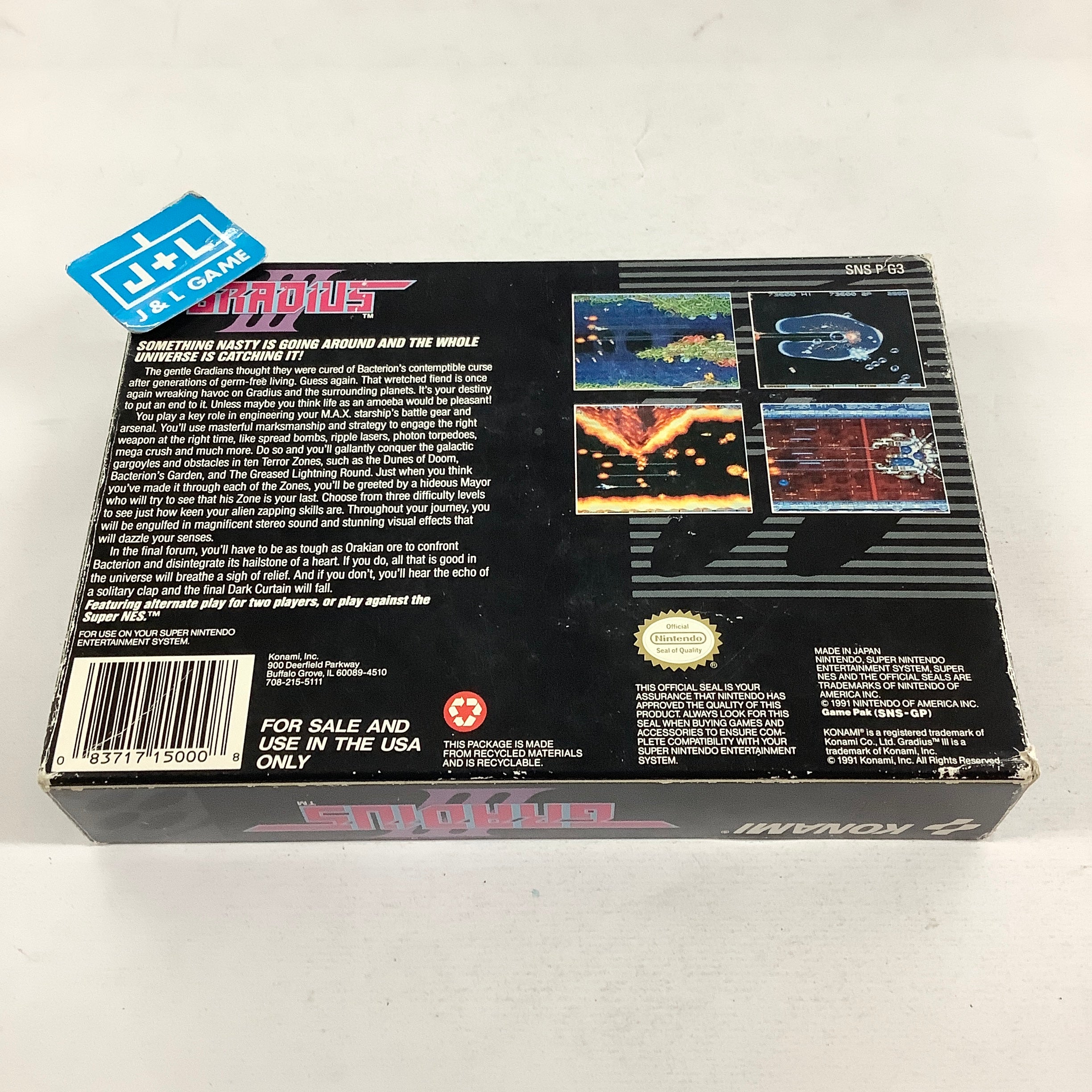 Gradius III - (SNES) Super Nintendo [Pre-Owned] Video Games Konami
