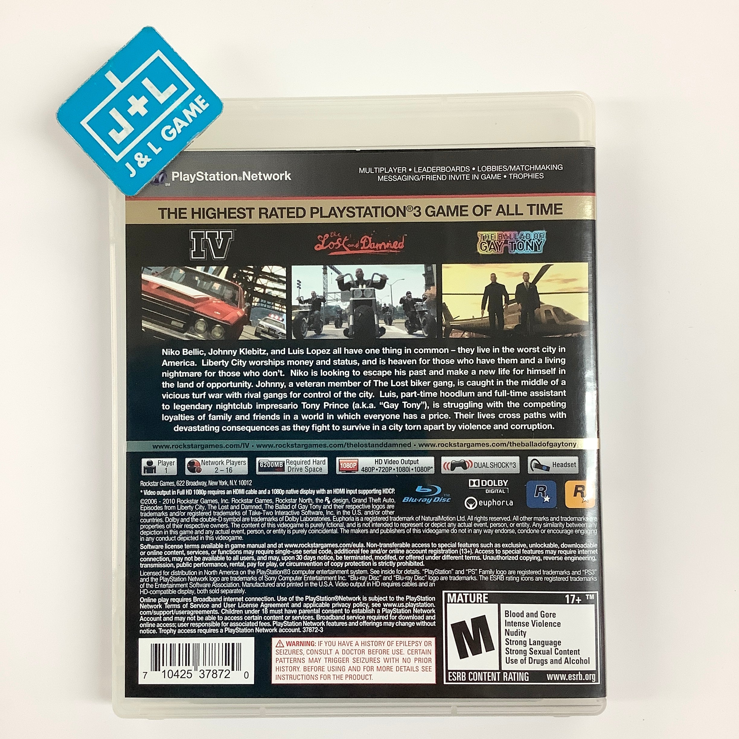 Grand Theft Auto IV & Episodes from Liberty City: The Complete Edition - (PS3) PlayStation 3 [Pre-Owned] Video Games Rockstar Games