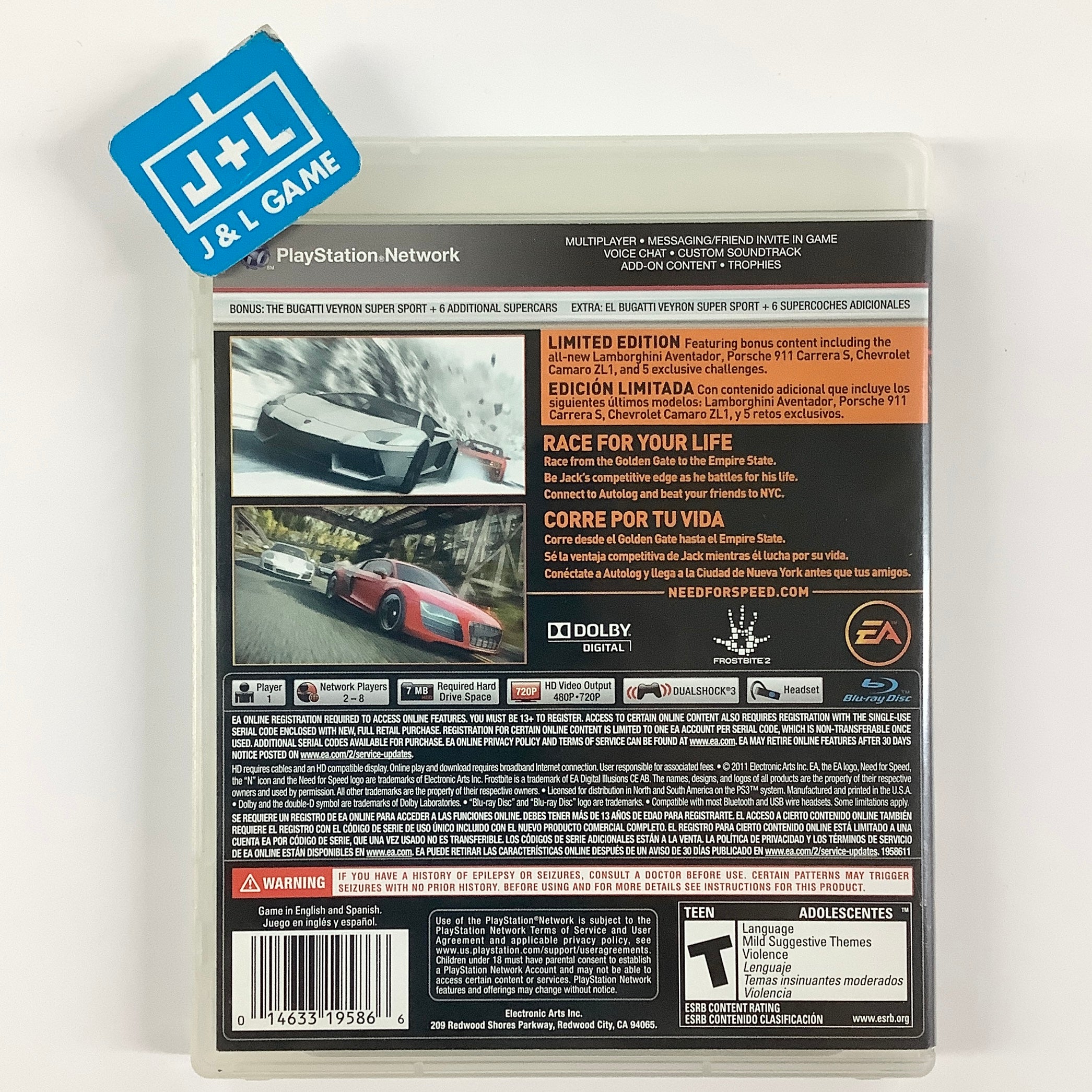 Need for Speed: The Run - (PS3) Playstation 3 [Pre-Owned] Video Games Electronic Arts