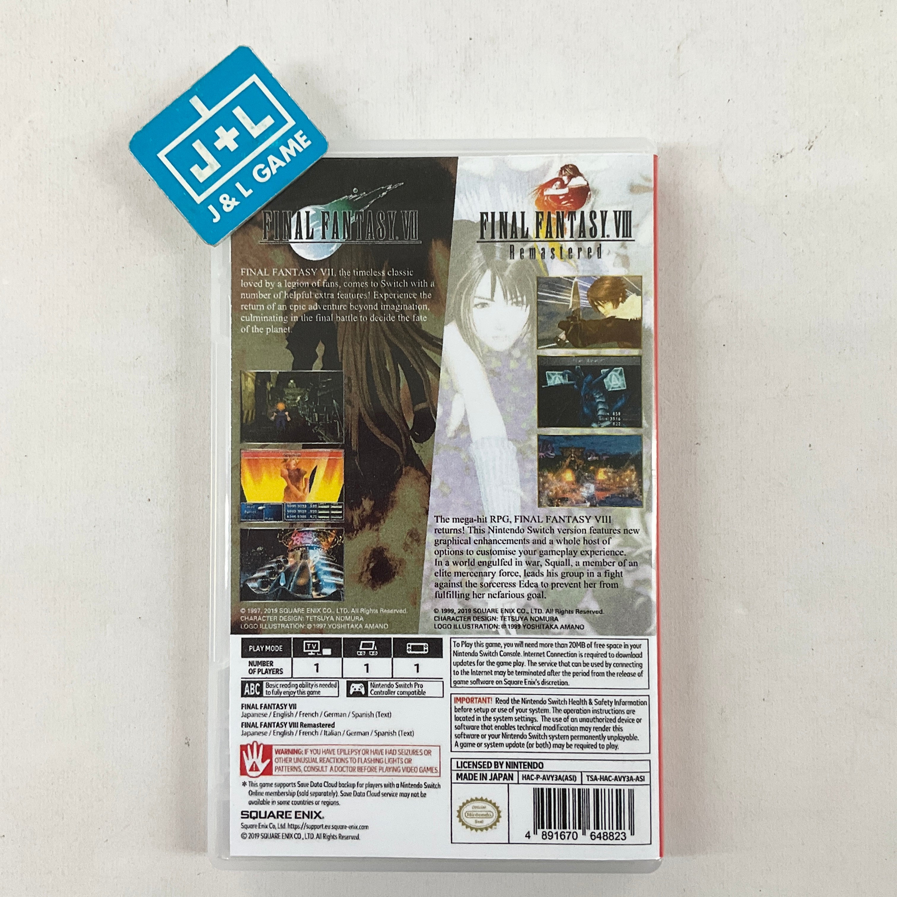 Final Fantasy VII & Final Fantasy VIII Remastered Twin Pack - (NSW