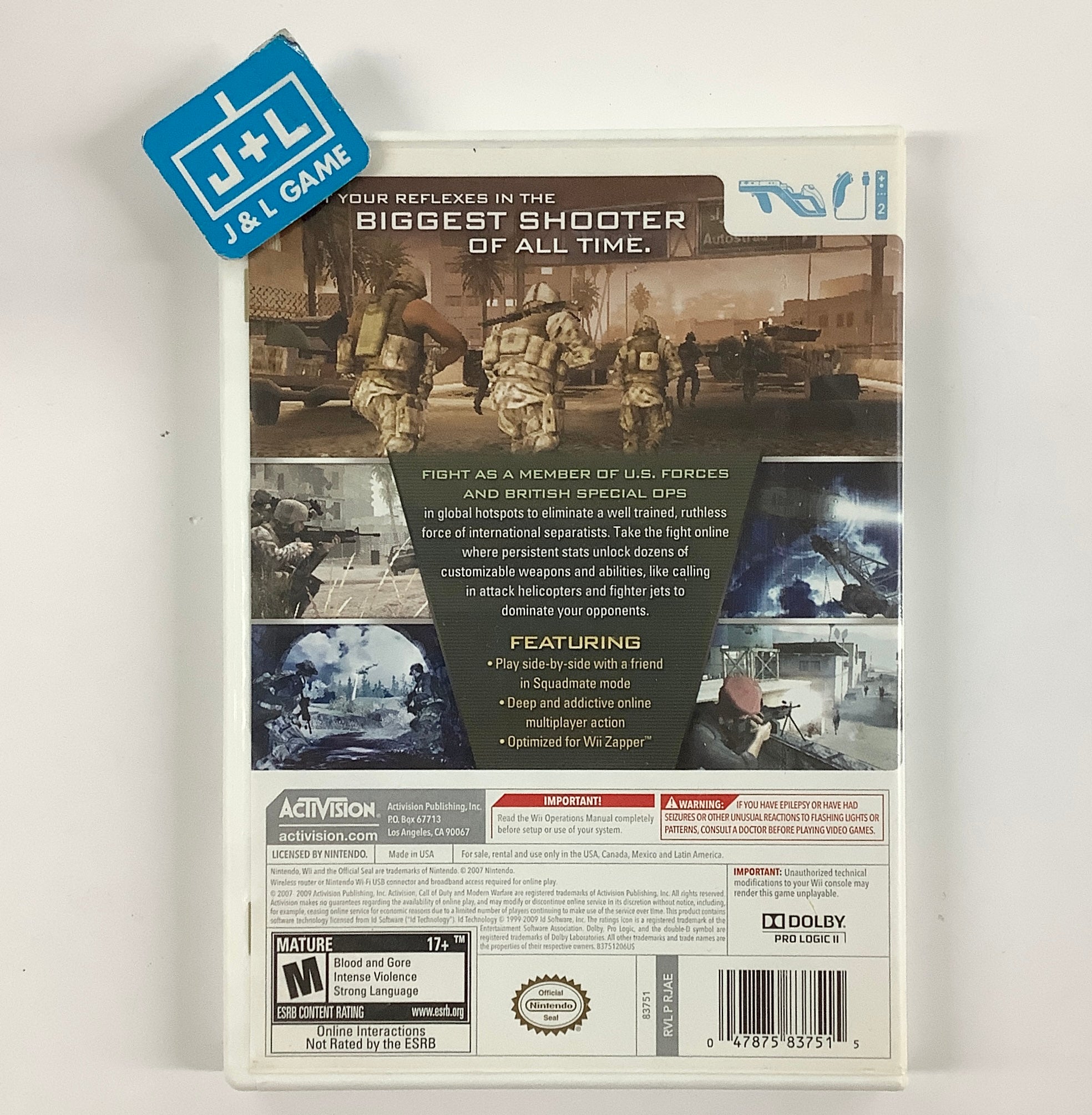 Call of Duty: Modern Warfare Reflex Edition - Nintendo Wii [Pre-Owned] Video Games Activision