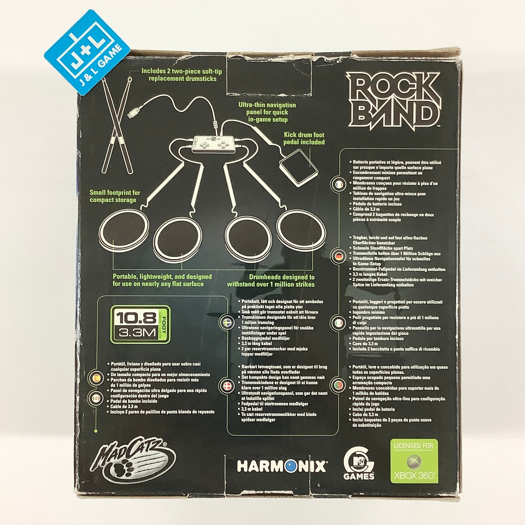 Xbox 360 Harmonix Rock Band Portable Drum Kit - Xbox 360 [Pre-Owned] ACCESSORIES Mad Catz