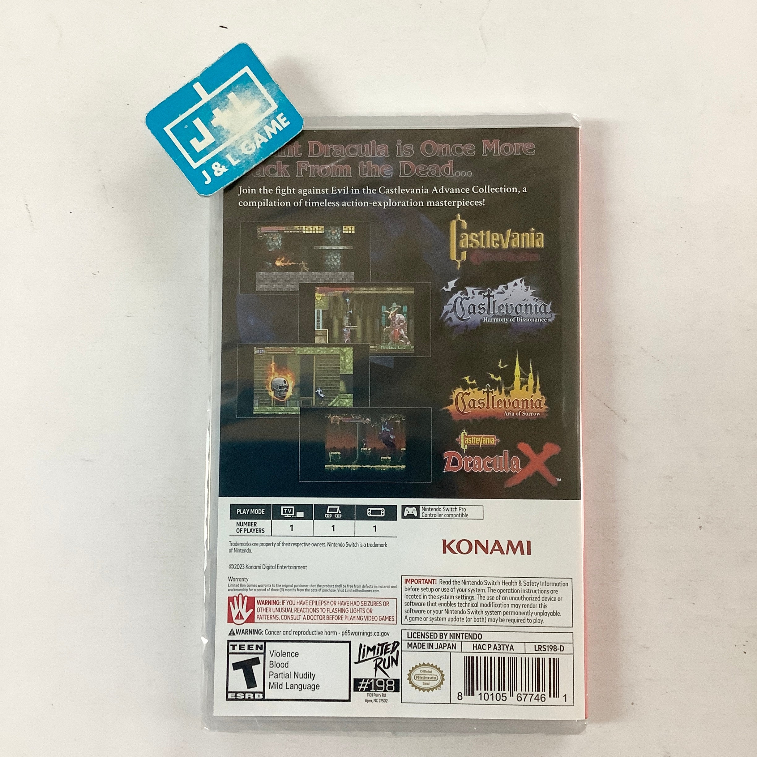 Castlevania Advance Collection Classic Edition - (NSW) Nintendo Switch Video Games LIMITED RUN GAMES   