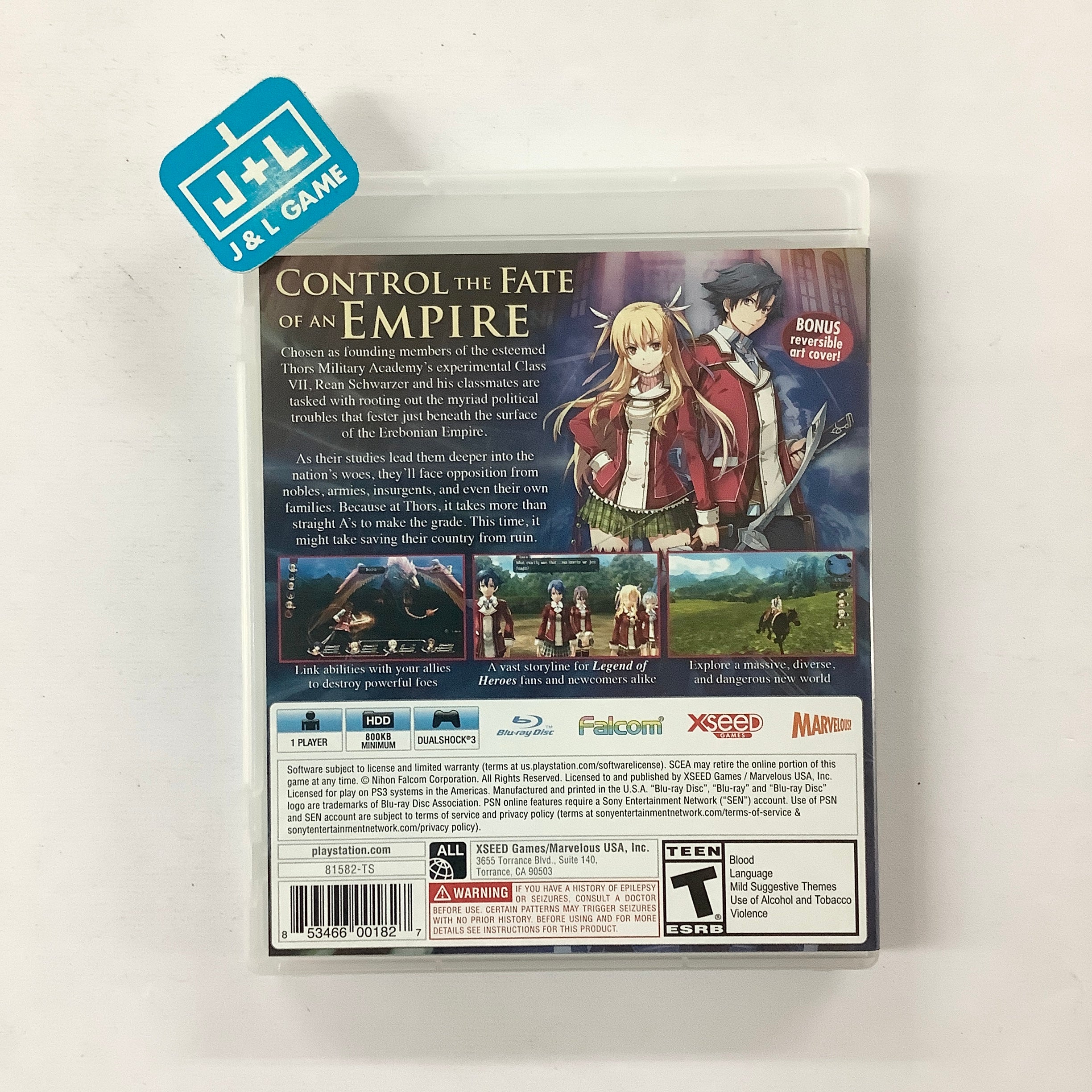 The Legend of Heroes: Trails of Cold Steel (Lionheart Edition) - (PS3) PlayStation 3 [Pre-Owned] Video Games XSEED Games   