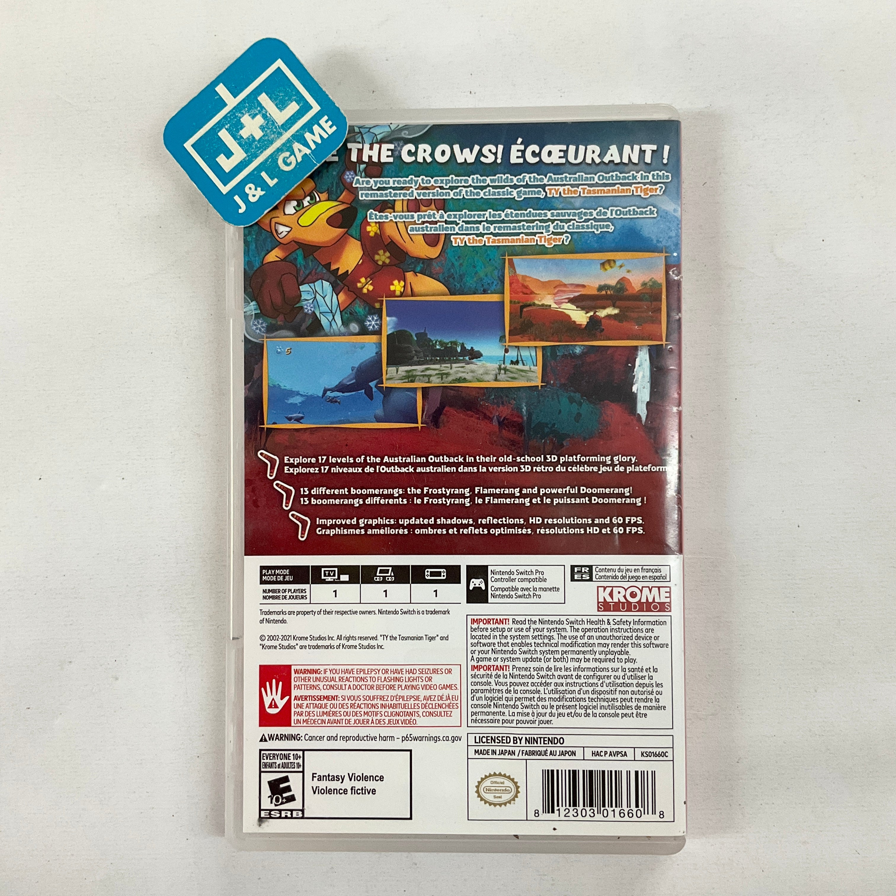 Ty The Tasmanian Tiger HD - (NSW) Nintendo Switch [Pre-Owned] Video Games Krome Studios   