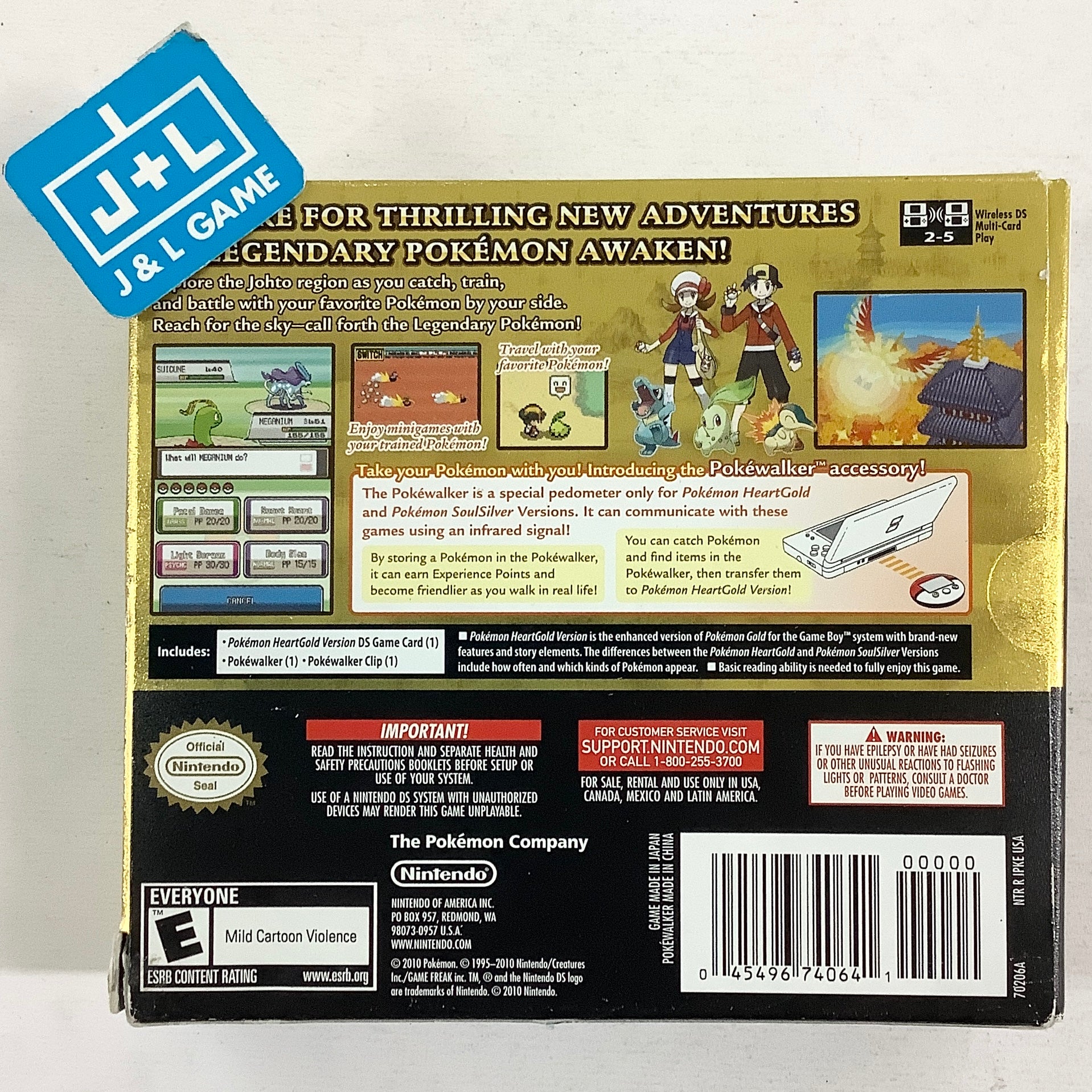 Pokemon HeartGold Version (w/ Pokewalker) - (NDS) Nintendo DS [Pre-Owned] Video Games Nintendo