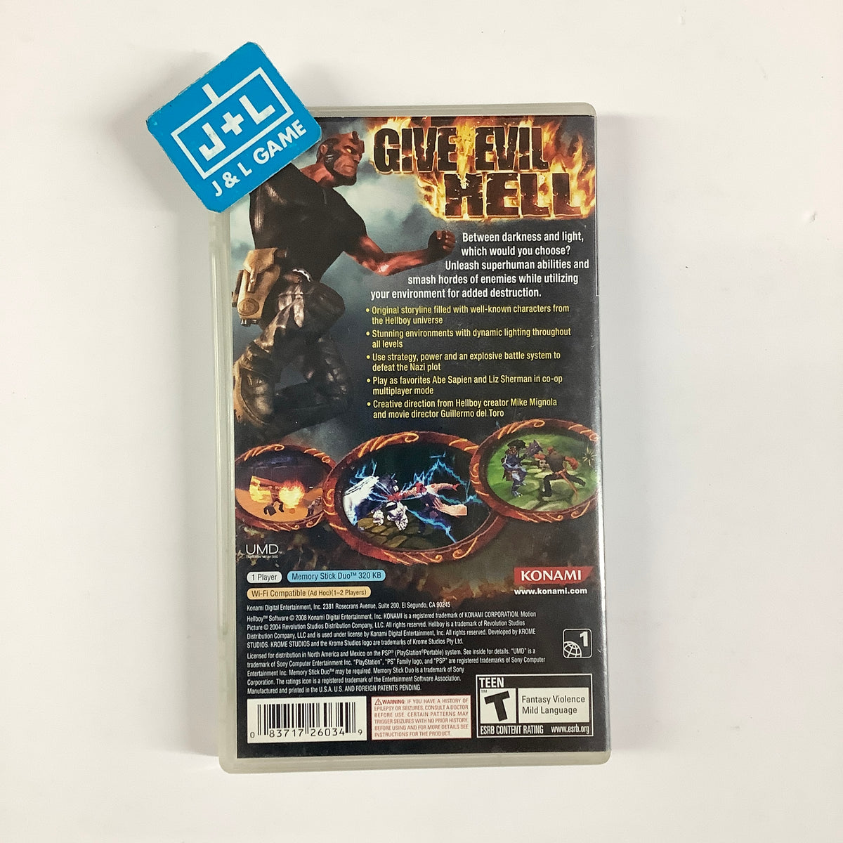Hellboy: The Science of Evil - Sony PSP [Pre-Owned] Video Games Konami