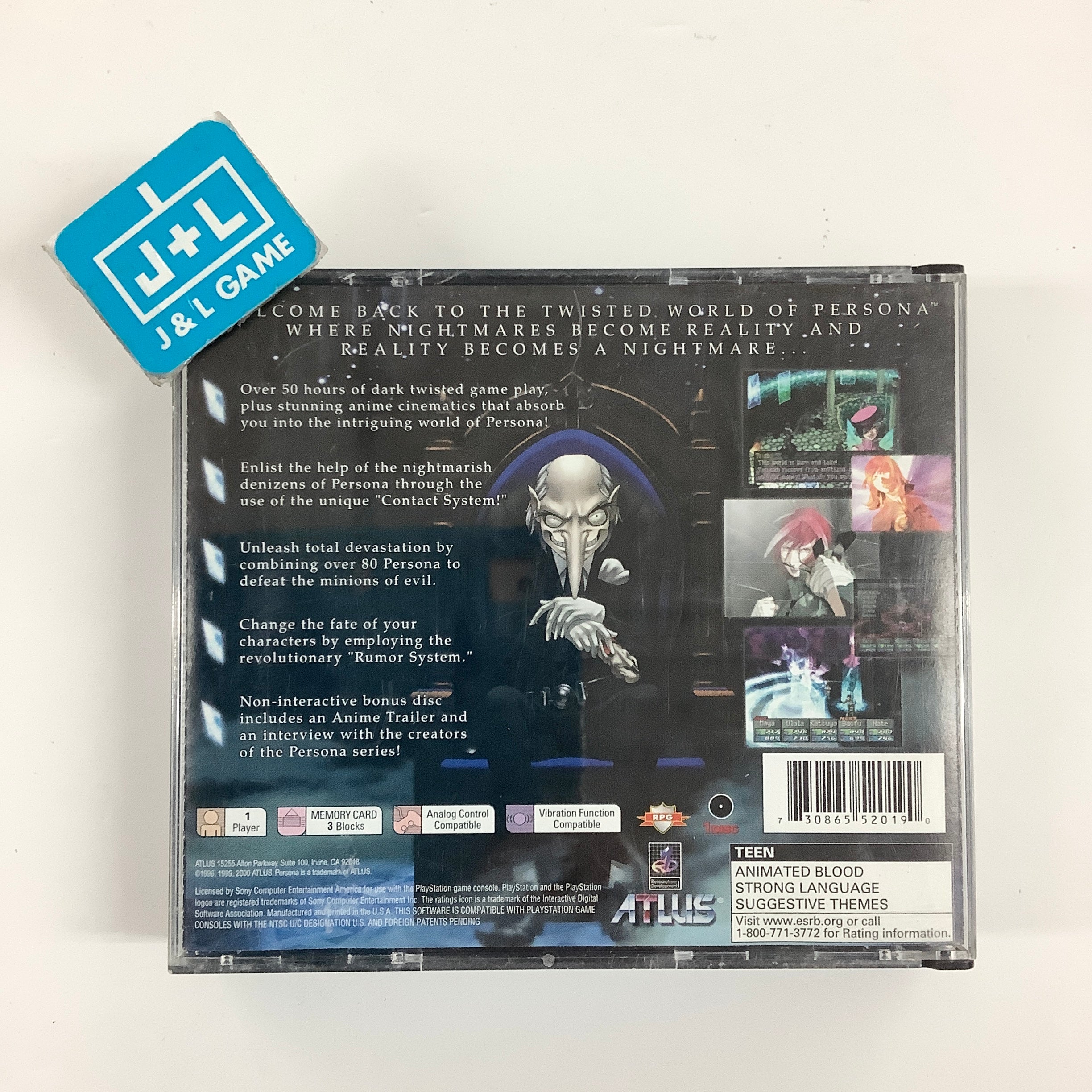 Persona 2: Eternal Punishment - (PS1) PlayStation 1 [Pre-Owned] Video Games Atlus