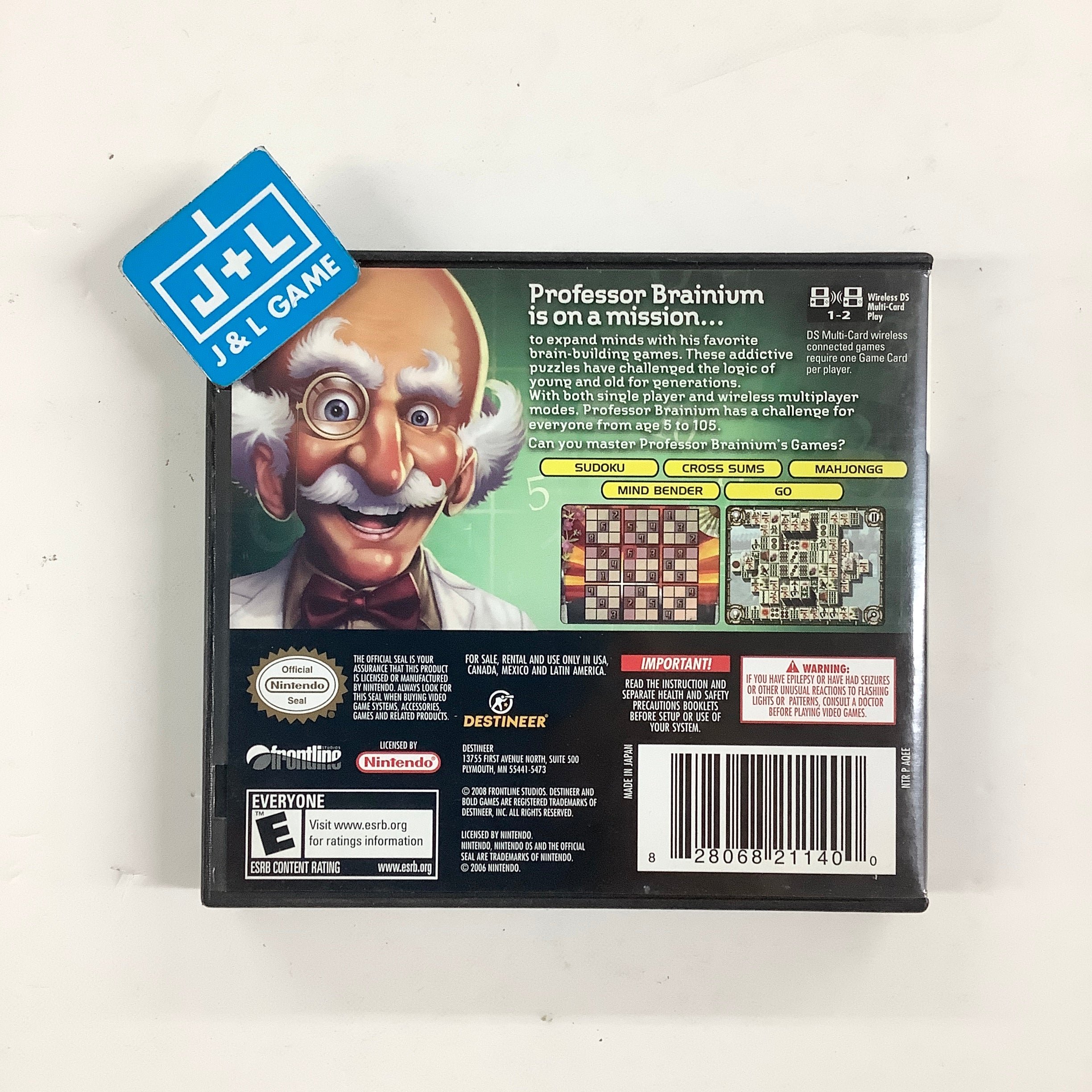 Professor Brainium's Games - (NDS) Nintendo DS [Pre-Owned] Video Games Bold Games