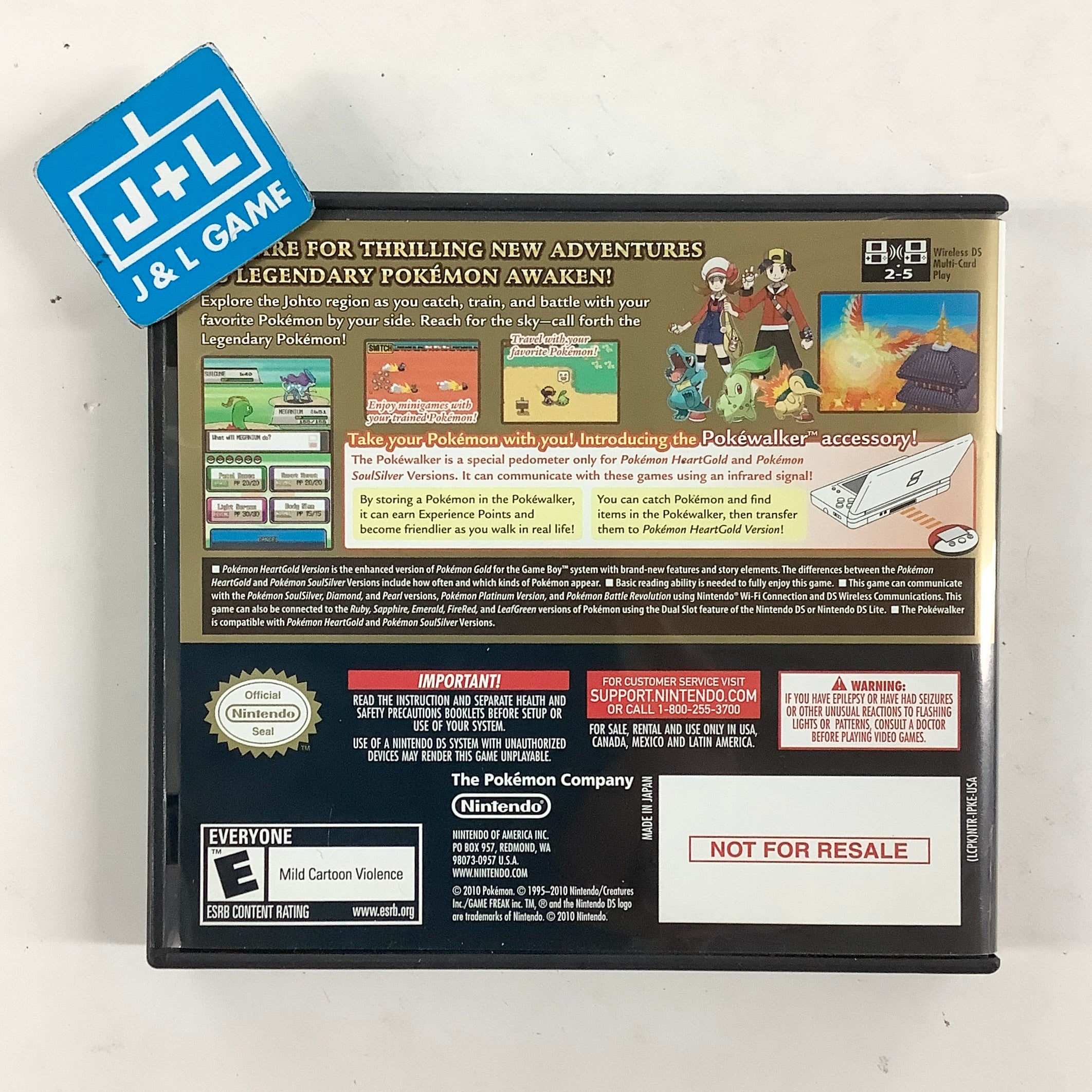 Pokemon HeartGold Version (w/ Pokewalker) - (NDS) Nintendo DS [Pre-Owned] Video Games Nintendo