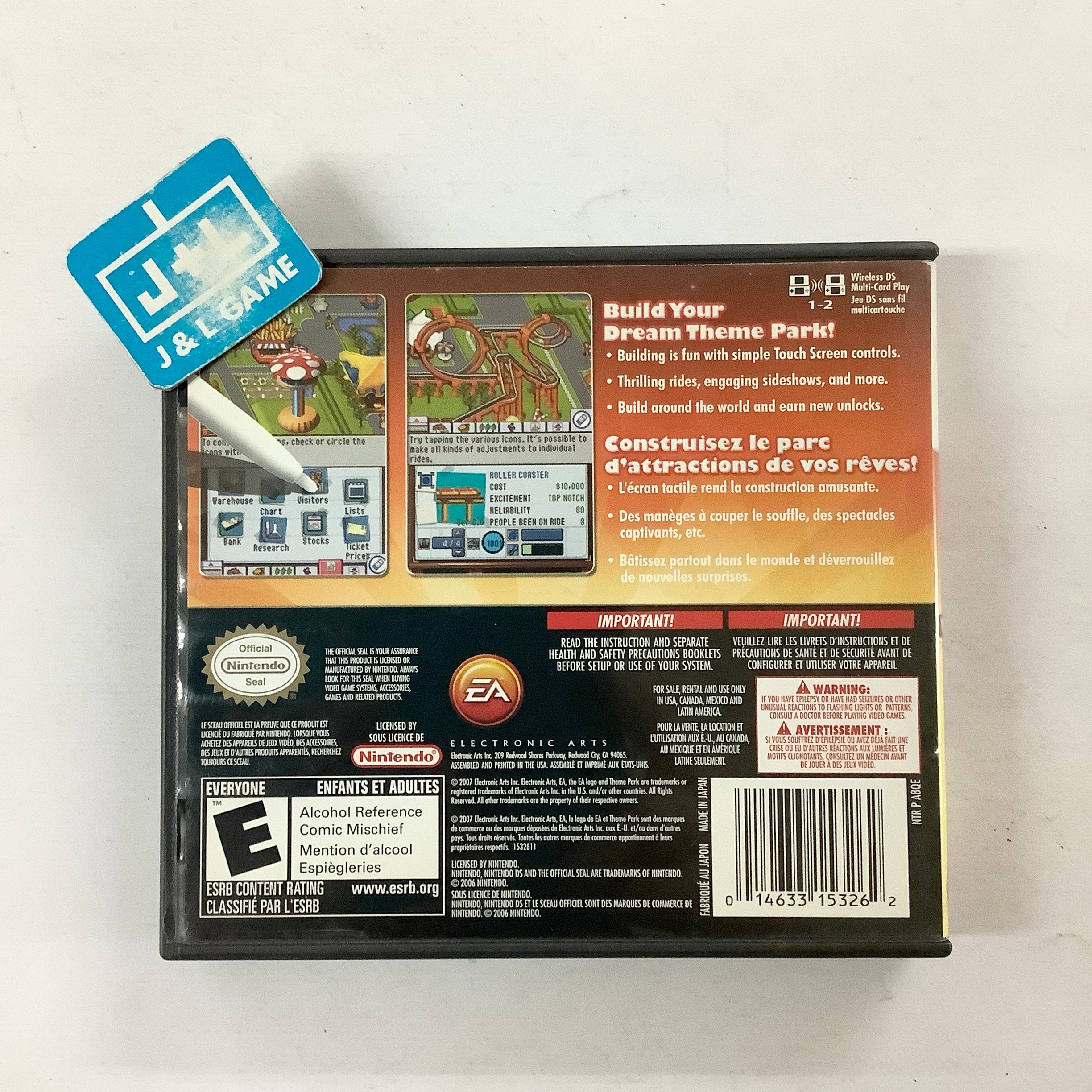 Theme Park - (NDS) Nintendo DS [Pre-Owned] Video Games Electronic Arts   