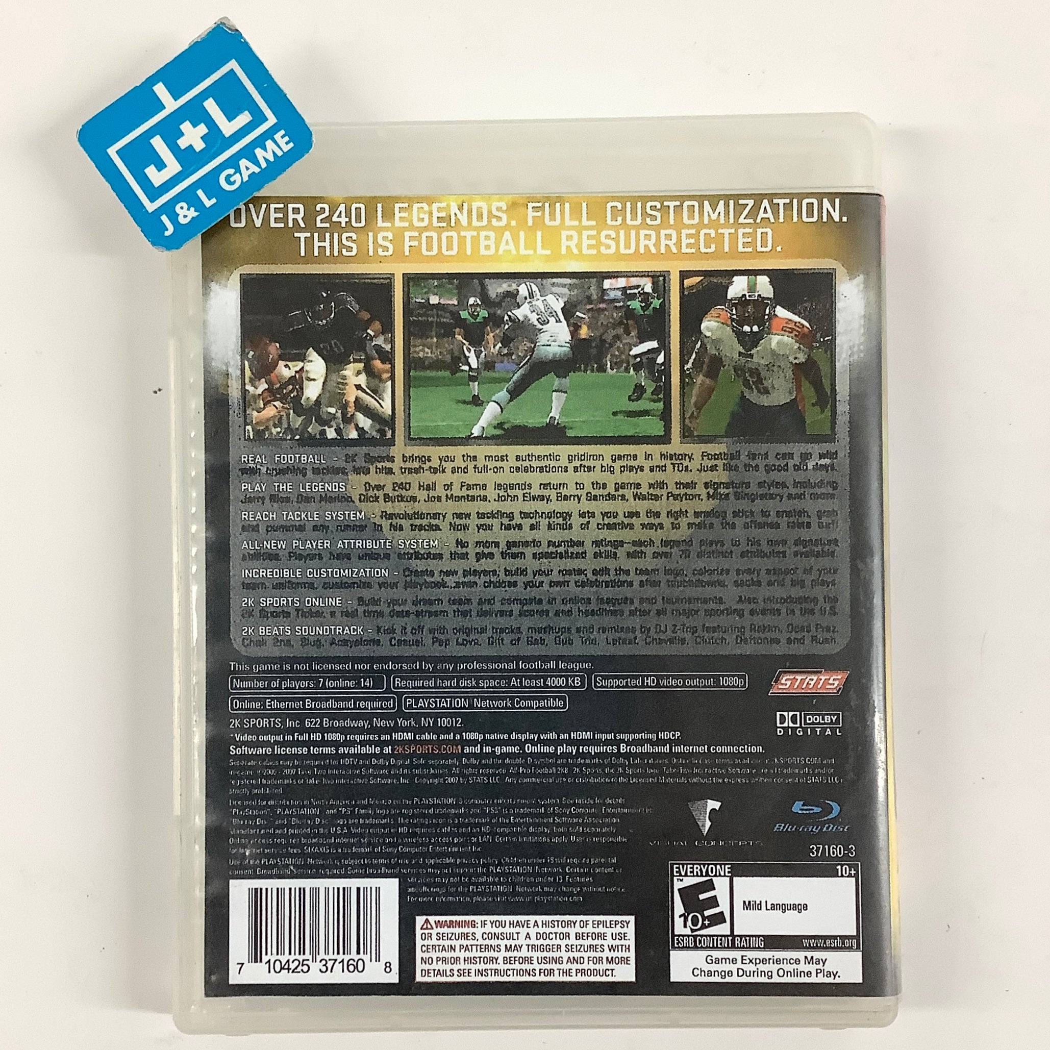 All-Pro Football 2K8 - (PS3) Playstation 3 [Pre-Owned] Video Games 2K Sports