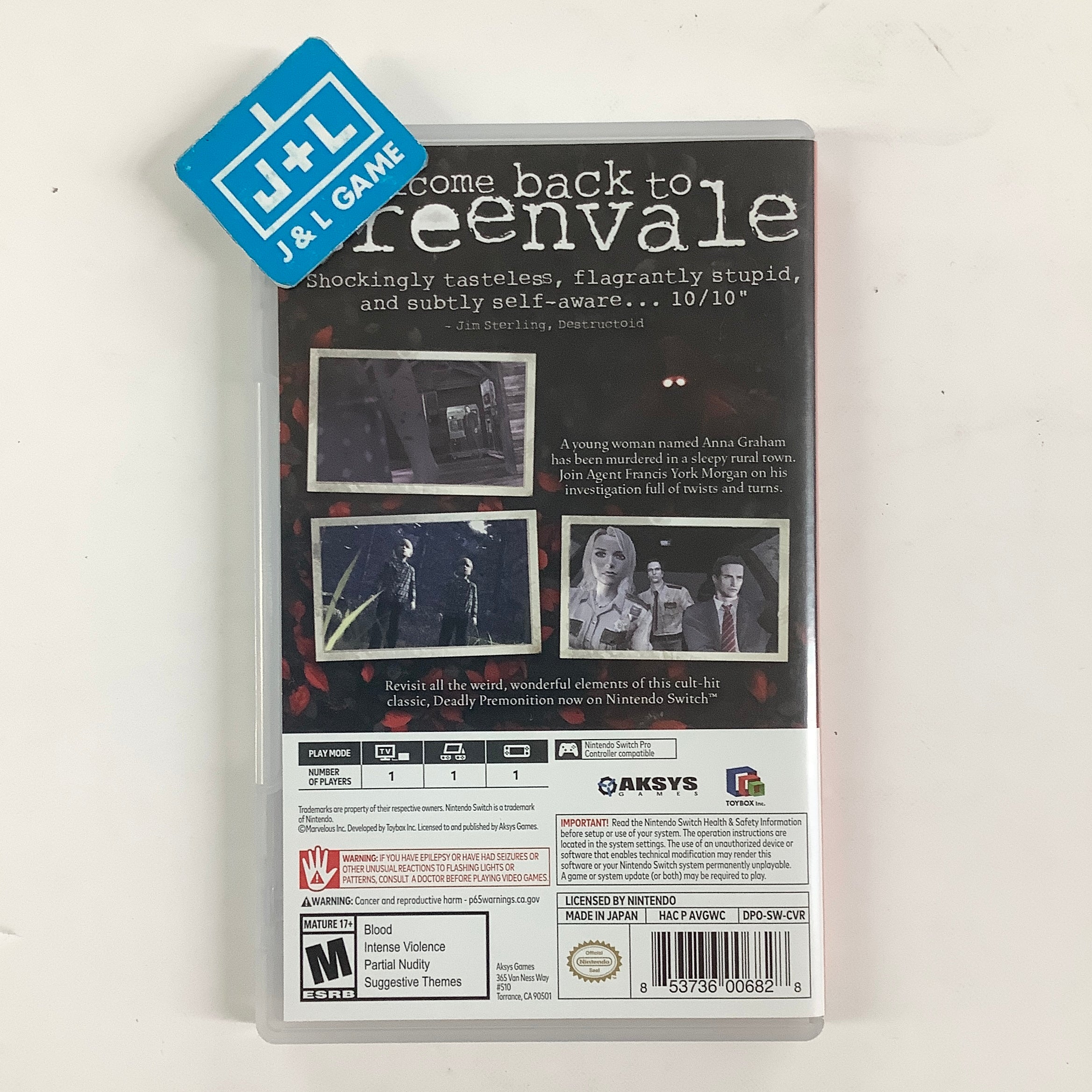 Deadly Premonition Origins - (NSW) Nintendo Switch [Pre-Owned] Video Games Aksys