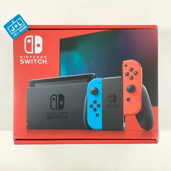Nintendo Switch Console with Neon Blue and Neon Red Joy-Con (L-R