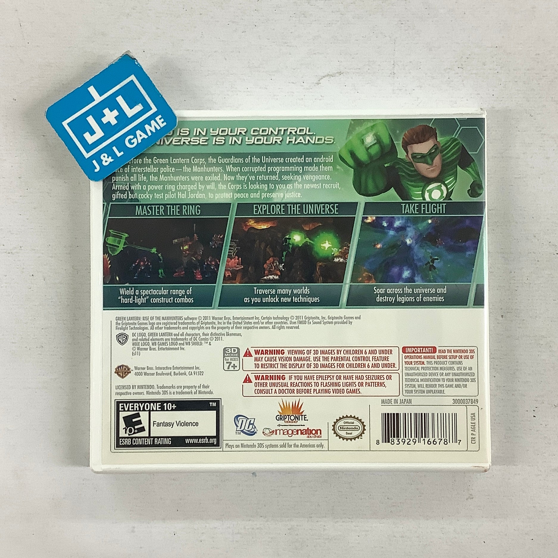 Green Lantern: Rise of the Manhunters - Nintendo 3DS [Pre-Owned] Video Games Warner Bros. Interactive Entertainment