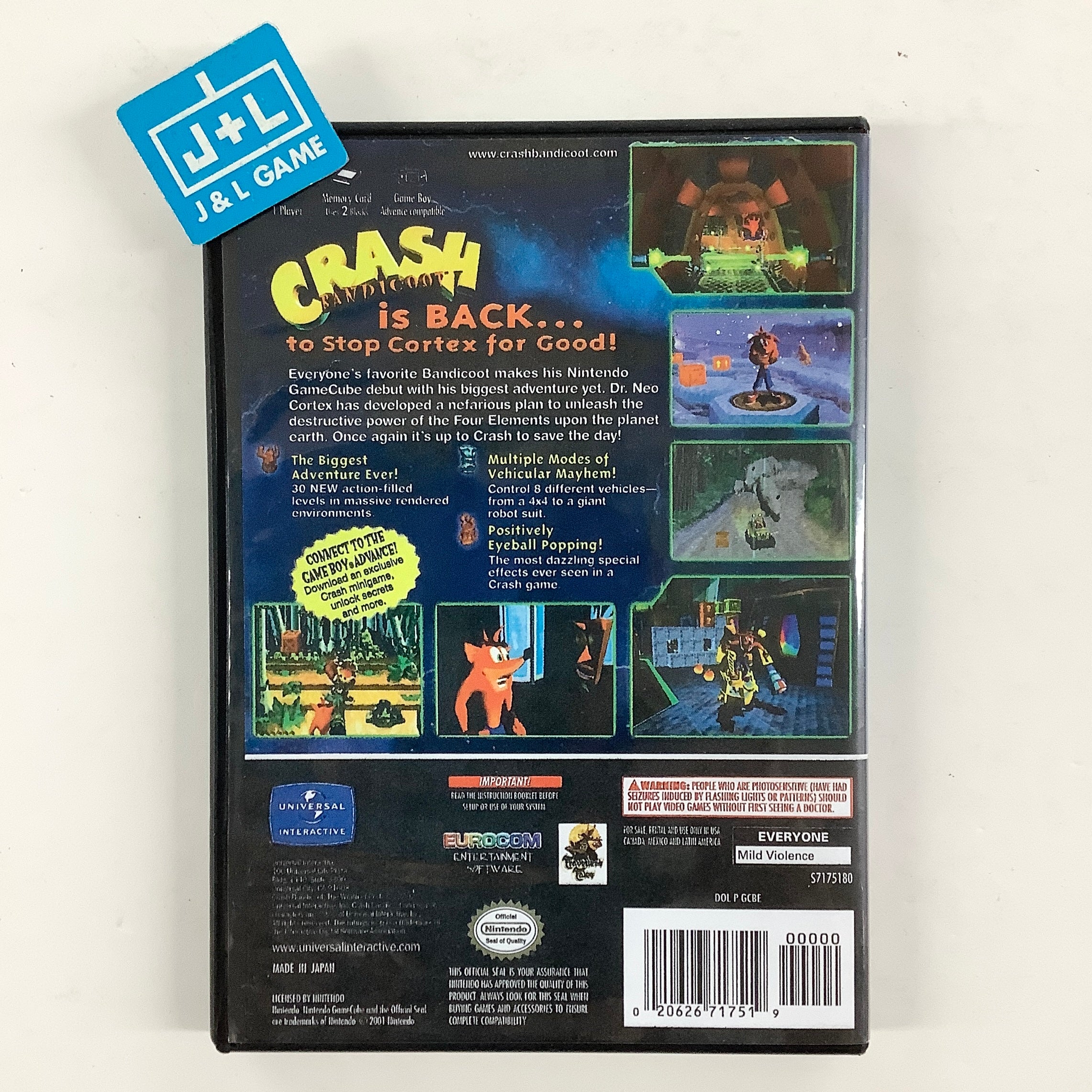 Crash Bandicoot: The Wrath of Cortex - (GC) GameCube [Pre-Owned] Video Games Universal Interactive