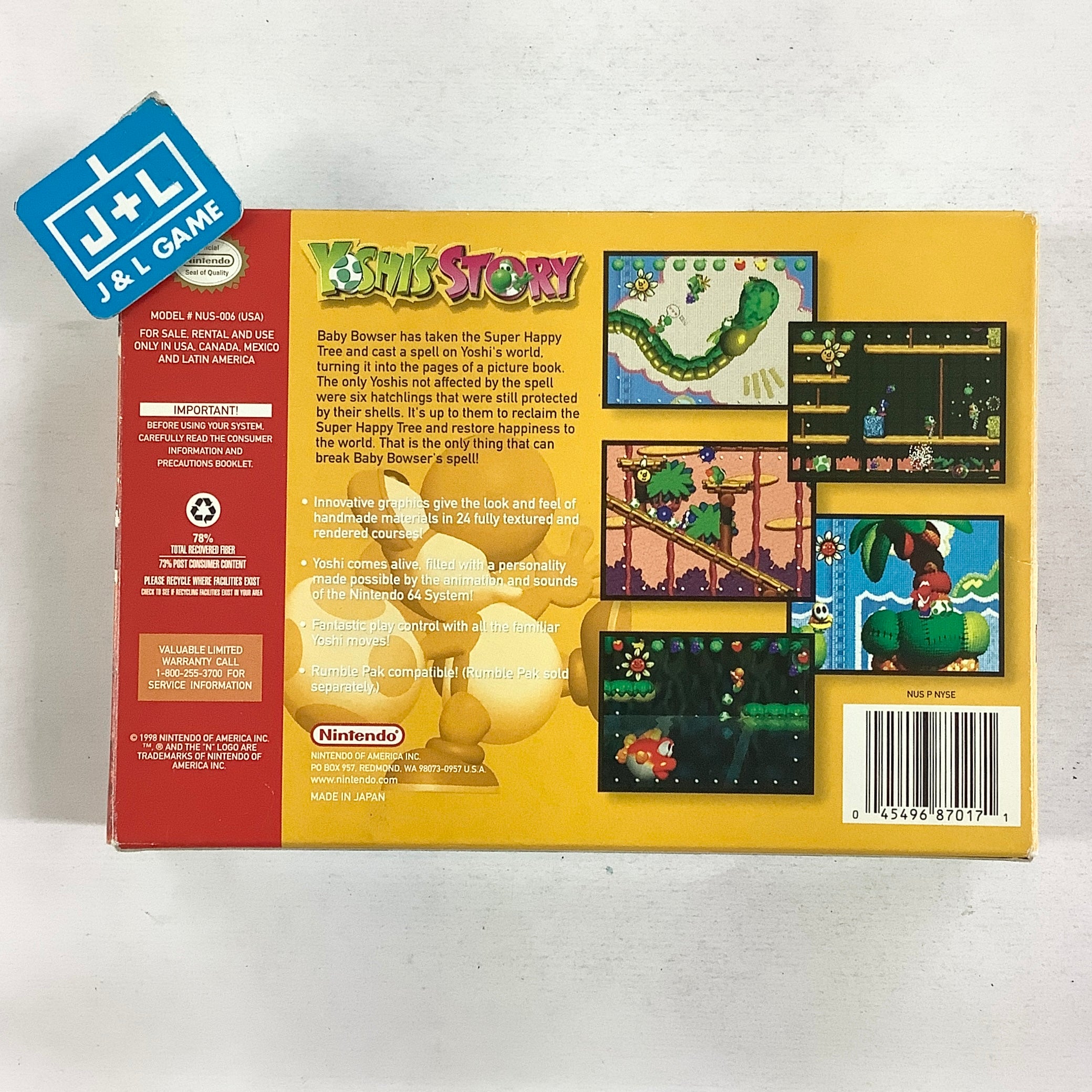 Yoshi's Story - (N64) Nintendo 64 [Pre-Owned] Video Games Nintendo