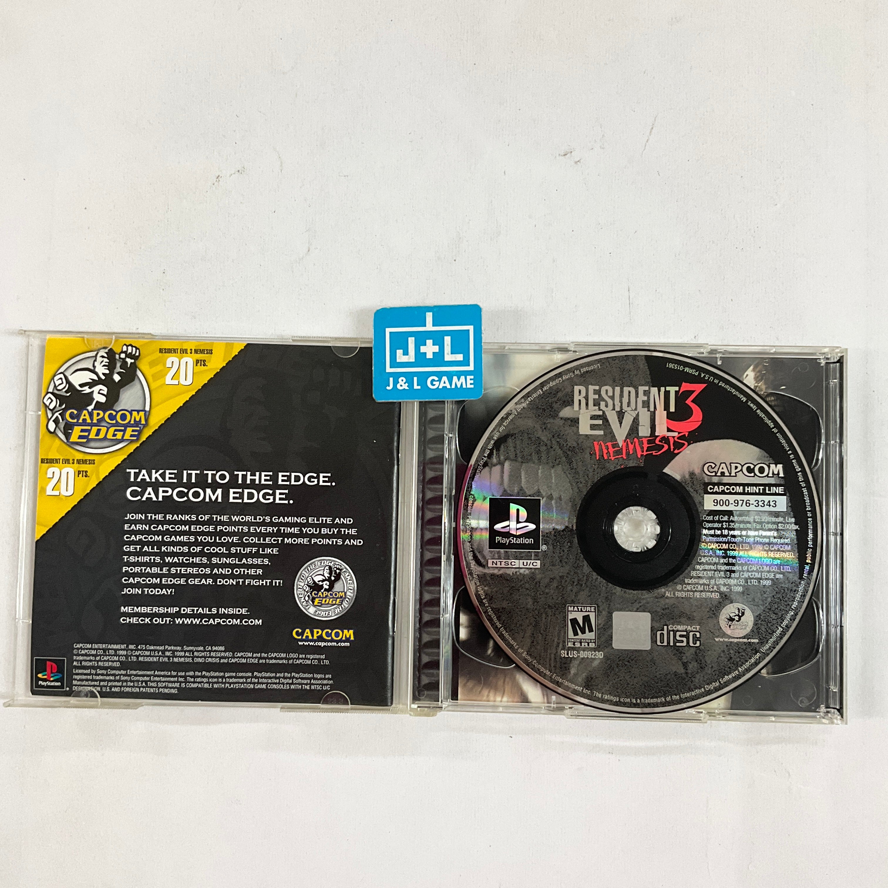Resident Evil 3: Nemesis (with Dino Crisis Demo Disc) - (PS1) PlayStation 1 [Pre-Owned] Video Games Capcom