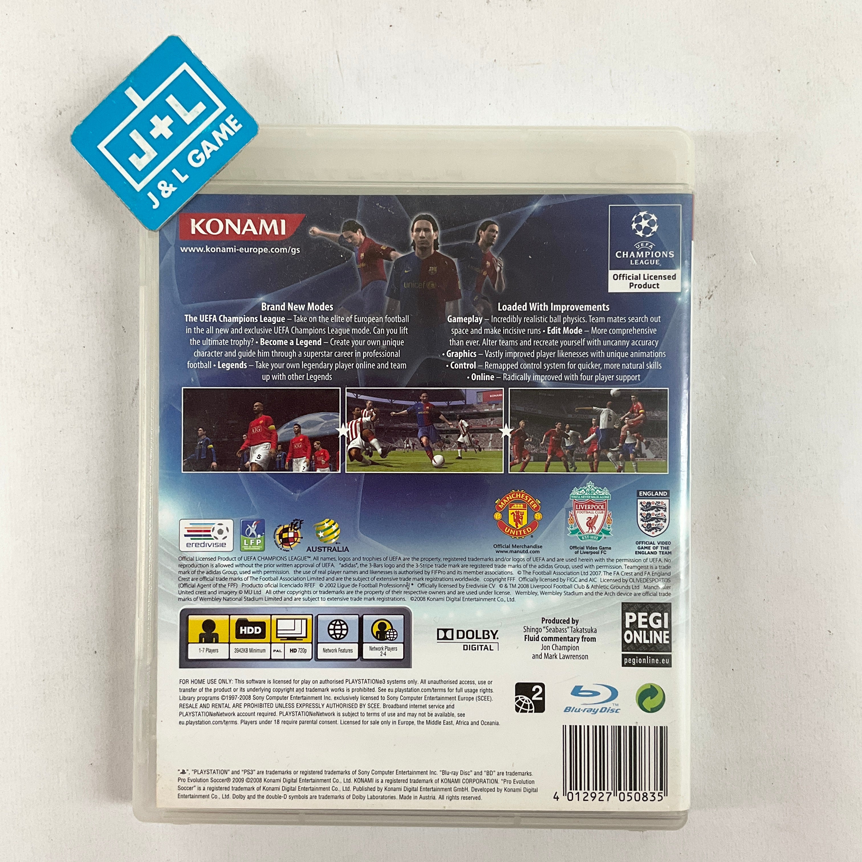Pro Evolution Soccer 2009 - (PS3) PlayStation 3 [Pre-Owned] (European Import) Video Games Konami