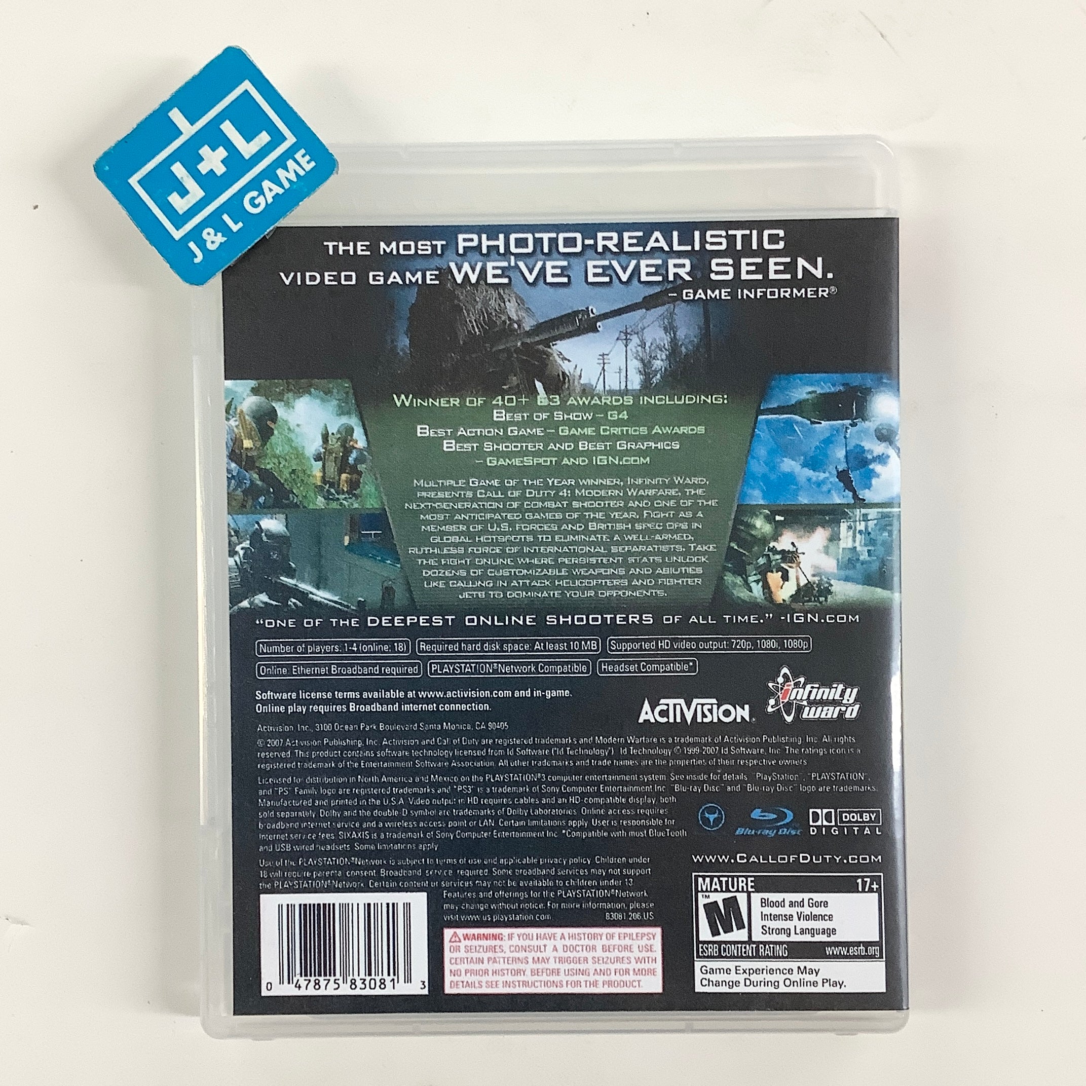 Call of Duty 4: Modern Warfare - (PS3) PlayStation 3 [Pre-Owned] Video Games Activision