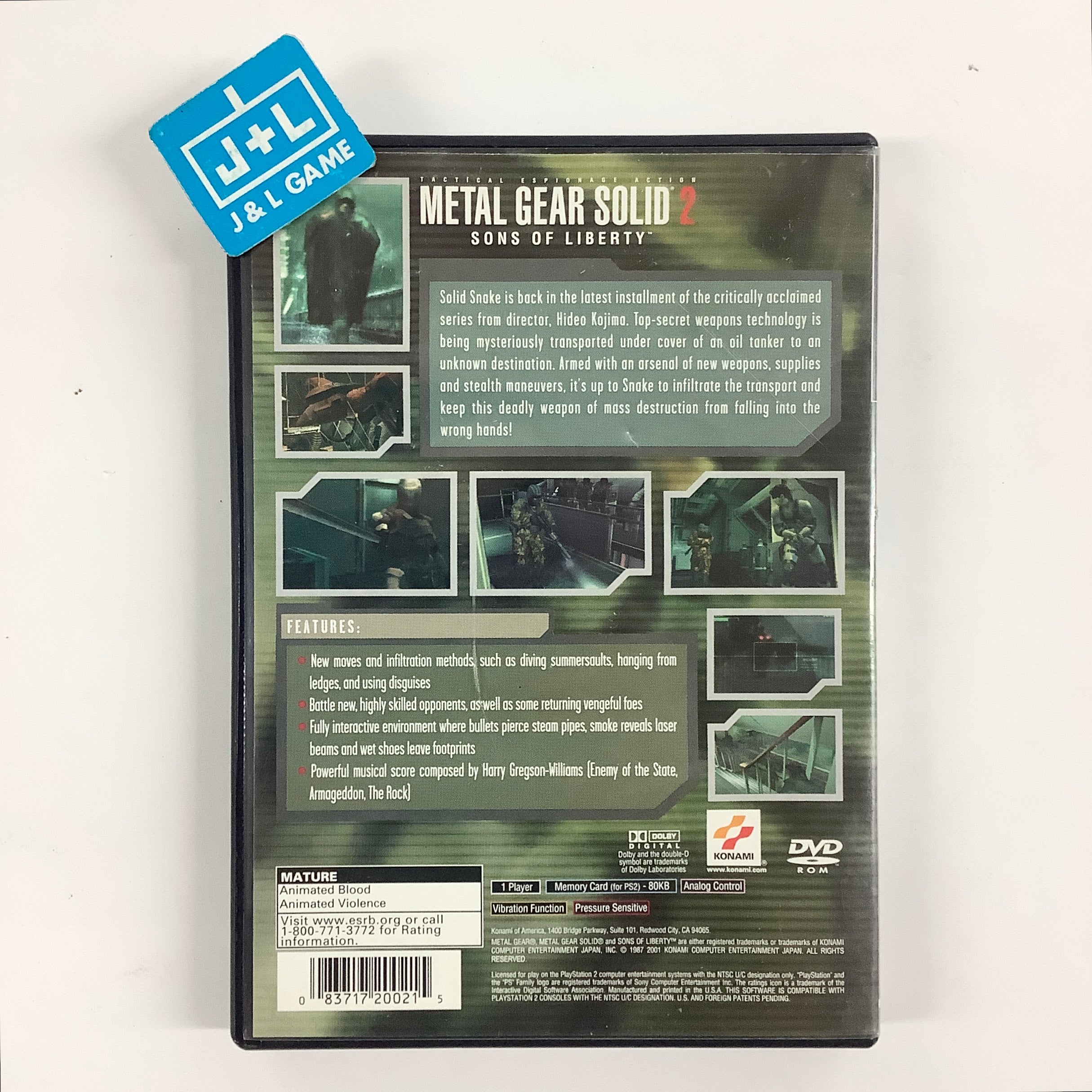 Metal Gear Solid 2: Sons of Liberty - (PS2) PlayStation 2 [Pre-Owned] Video Games Konami