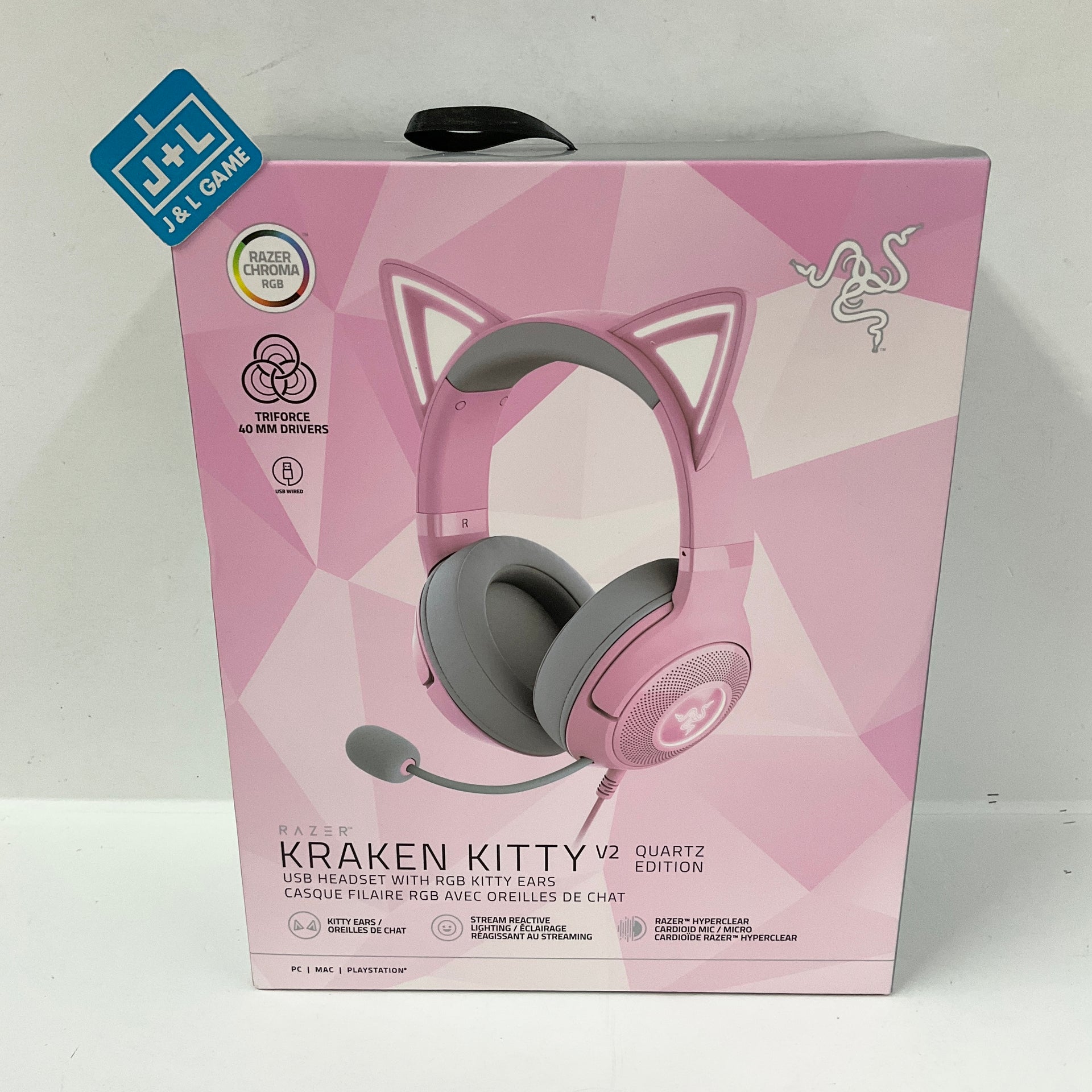 Razer Kraken Kitty V2 (Quartz Pink) (PS5) Playstation J&L Game