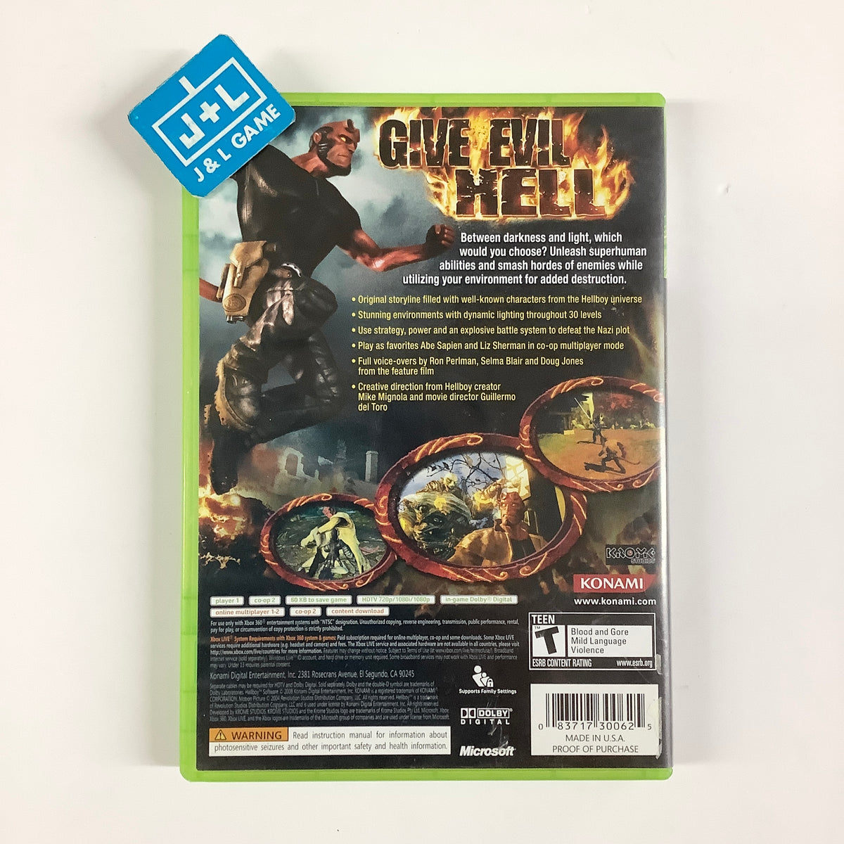 Hellboy: The Science of Evil - Xbox 360 [Pre-Owned] Video Games Konami