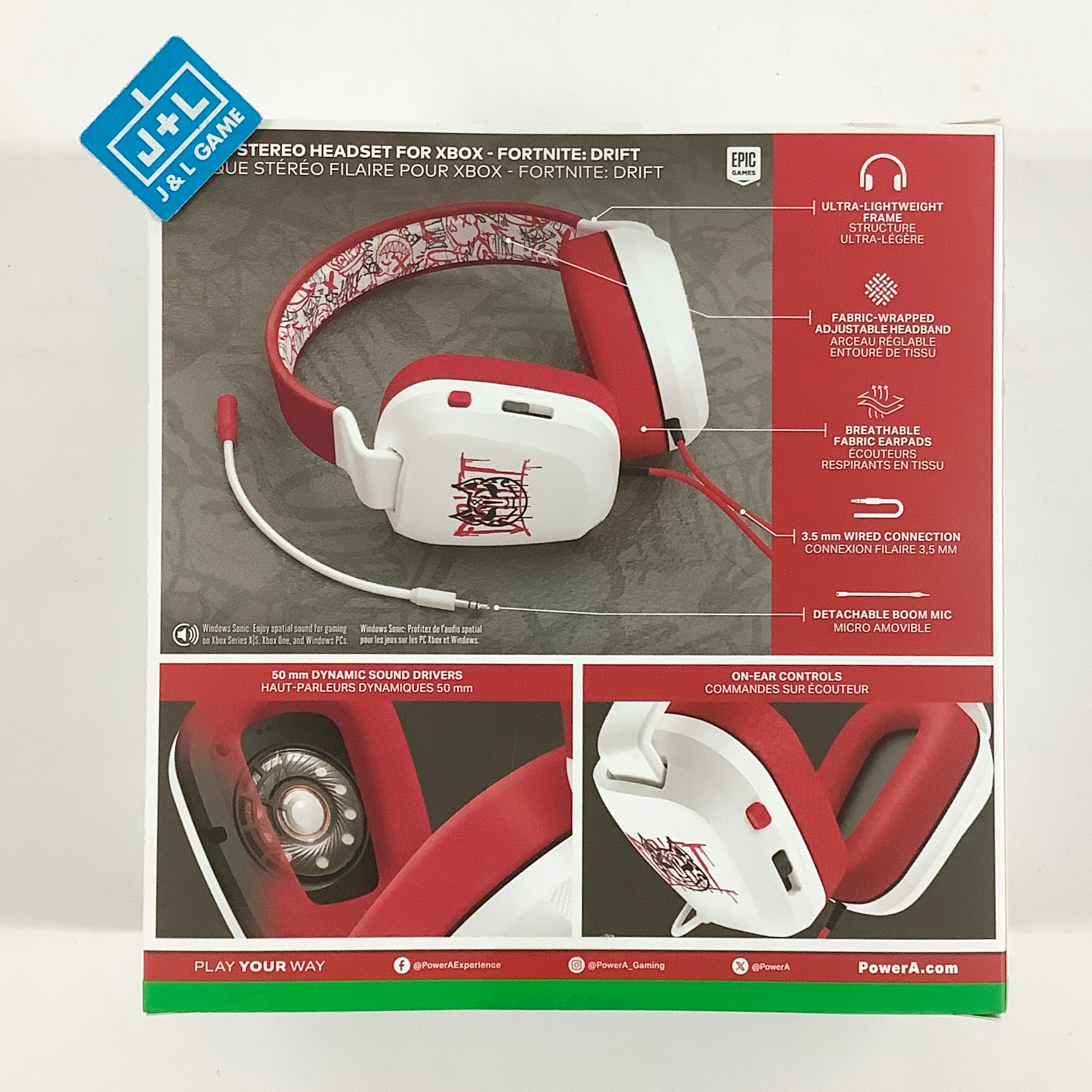 PowerA Wired Stereo Headset ( Fortnite: Drif) - (XSX) Xbox Series X|S ACCESSORIES PowerA
