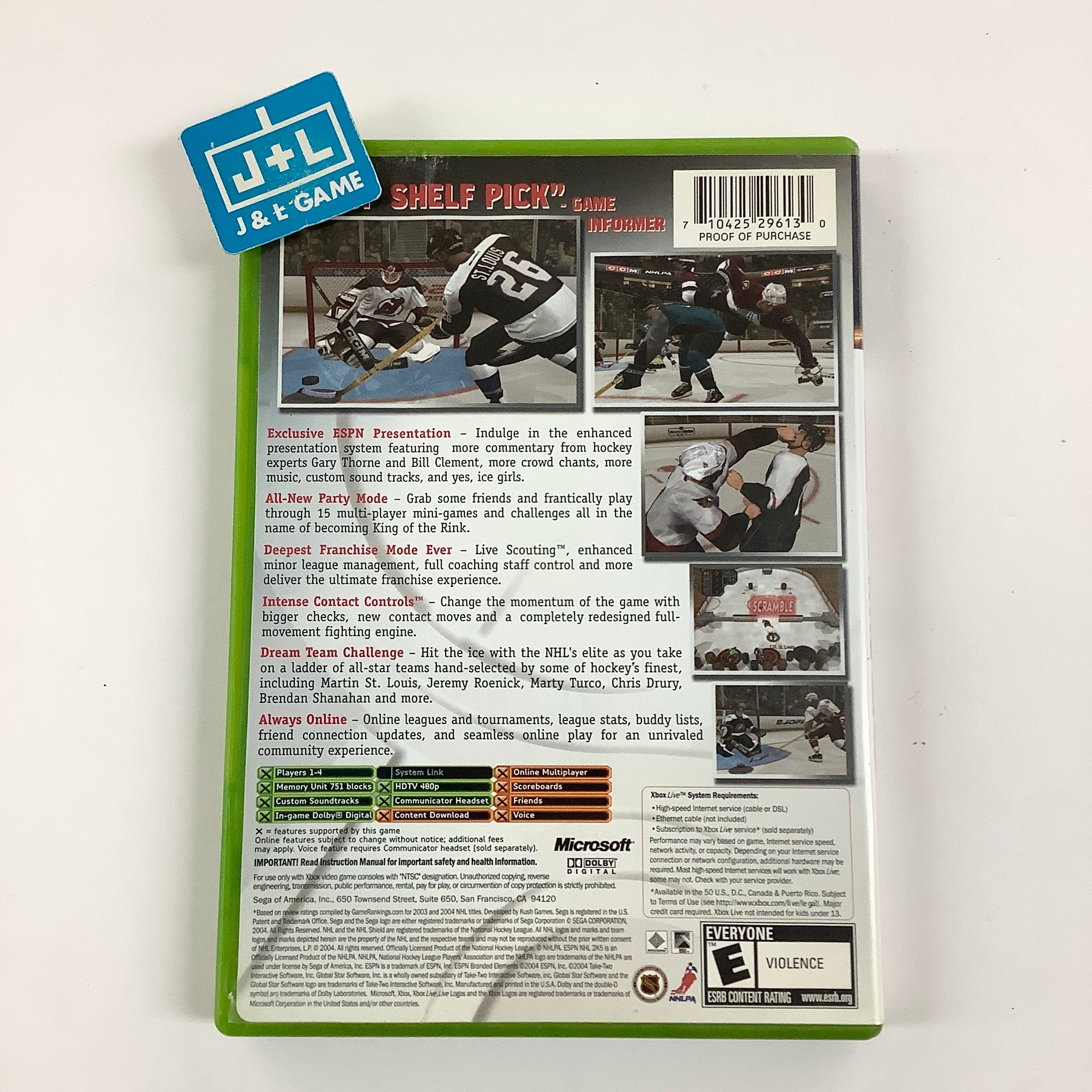 ESPN NHL 2K5 - (XB) Xbox [Pre-Owned] Video Games Sega