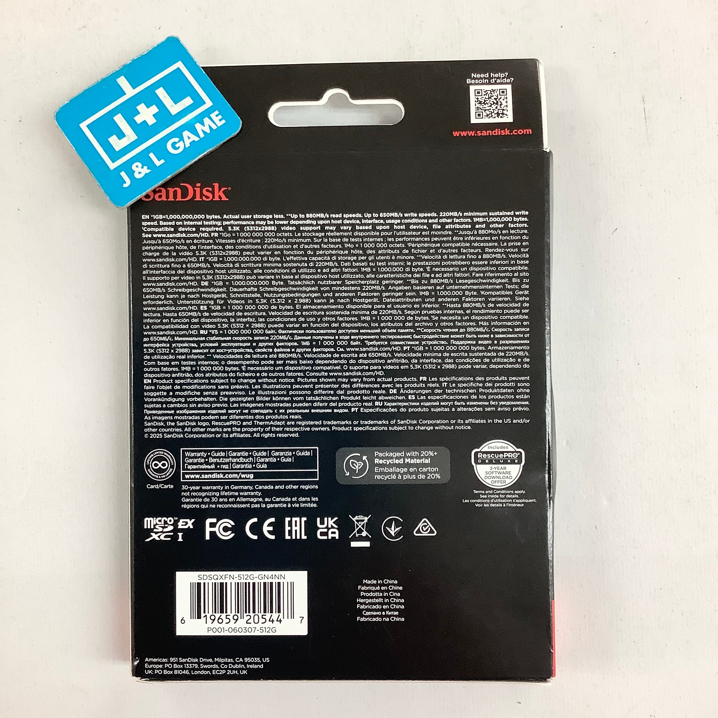 SanDisk 512GB microSD Express microSD Card - (NS2) Nintendo Switch 2