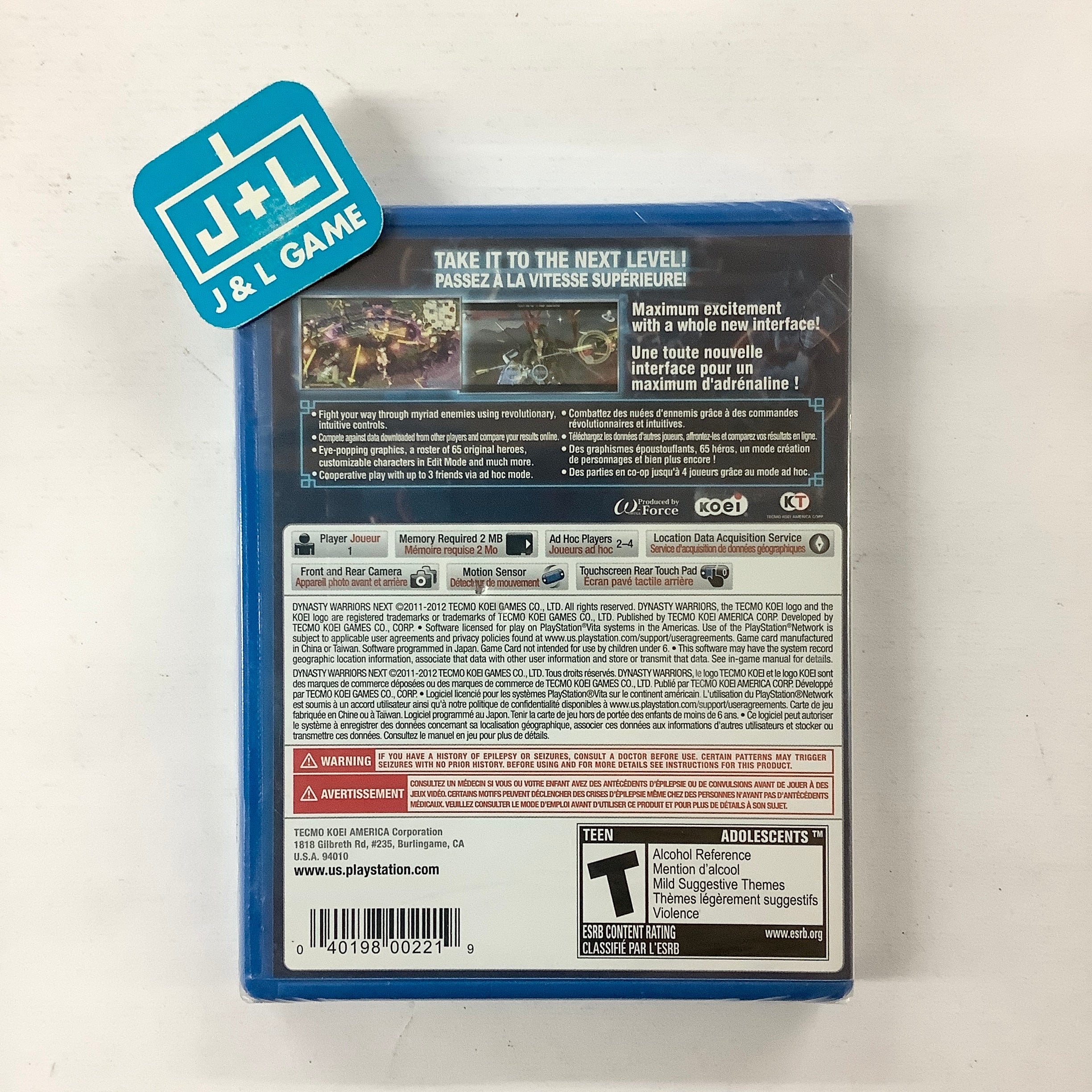 Dynasty Warriors Next - (PSV) PlayStation Vita Video Games Tecmo Koei Games   