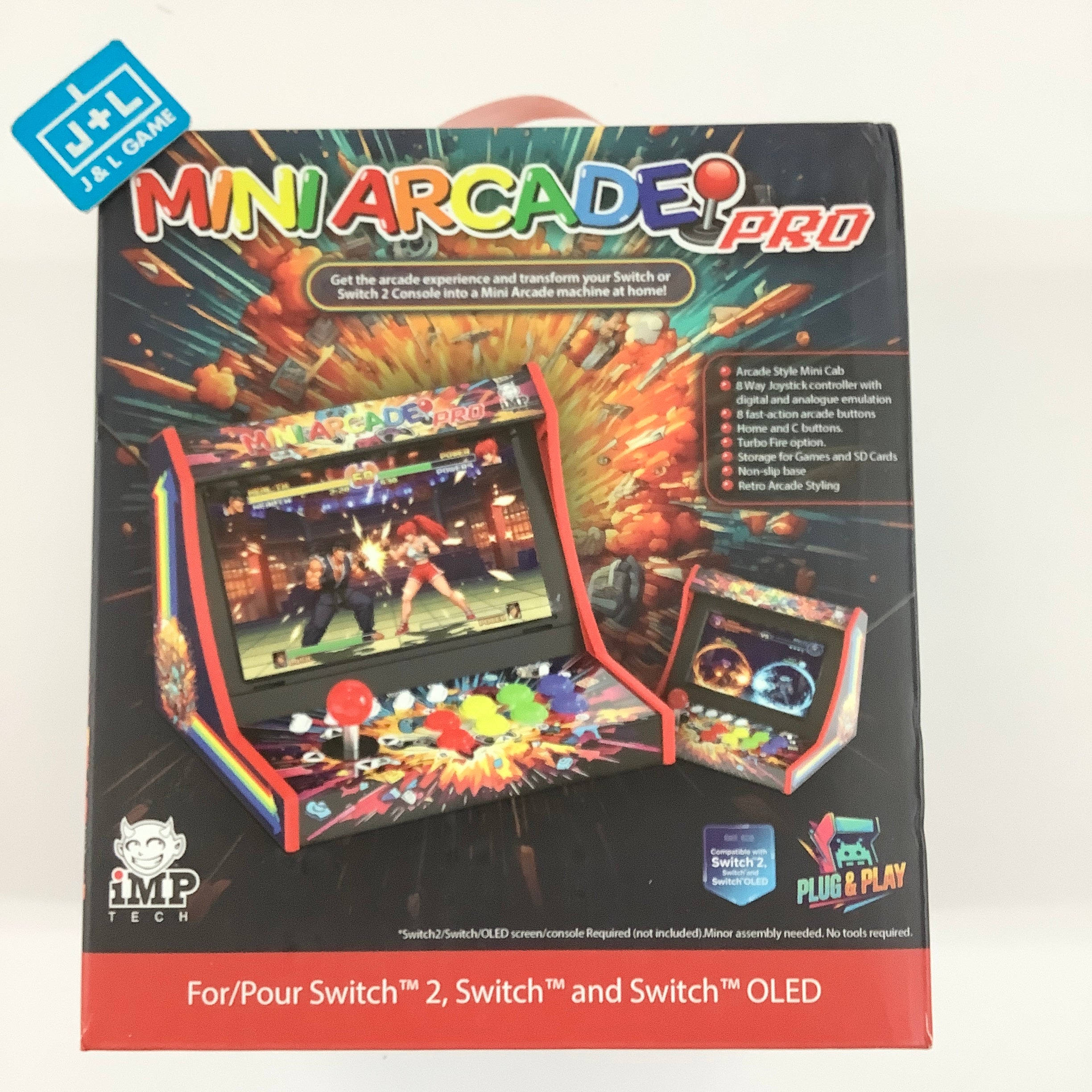 Mini Arcade Pro - Retro Game Cabinet Compatible with Nintendo Switch, Nintendo Switch 2, Nintendo Switch OLED
