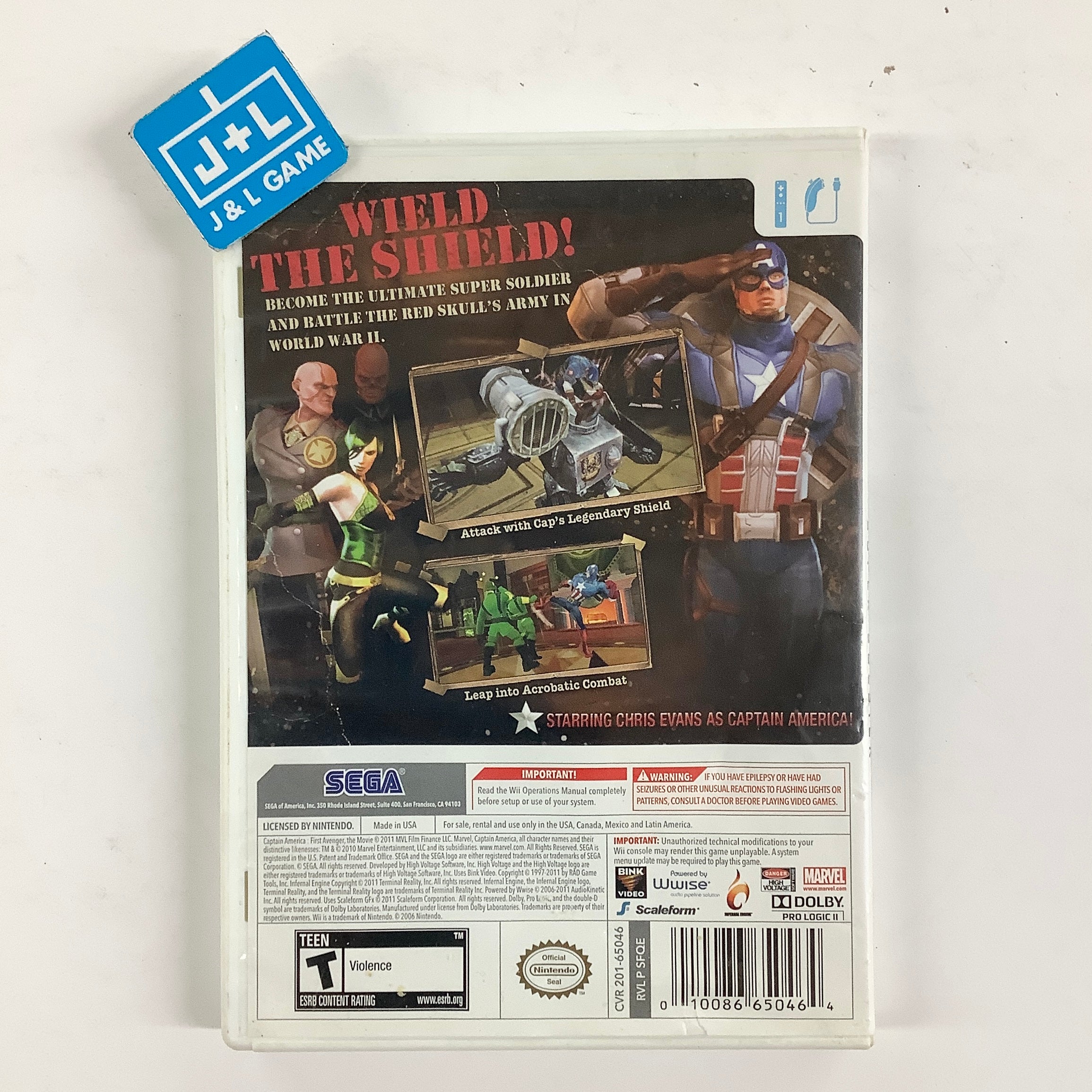 Captain America: Super Soldier - Nintendo Wii [Pre-Owned] Video Games Sega